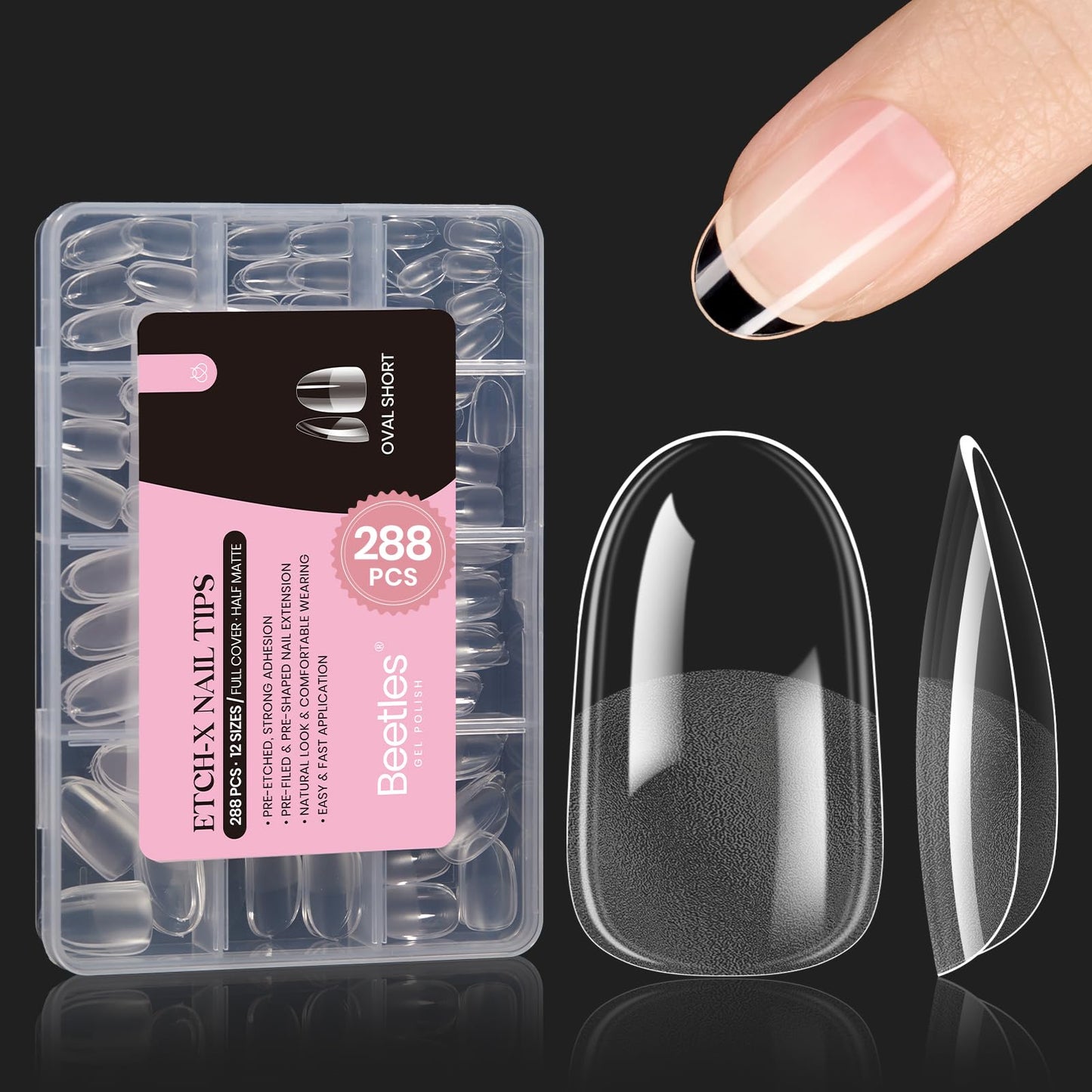 beetles Gel Polish 9 In 1 Gel Nail Glue for Clear Acrylic Nail Tips 2 Pcs 15ml Long Lasting Nail Gel Kit for False Nails Tips, Base Blooming Nail Gel, U V Light Required