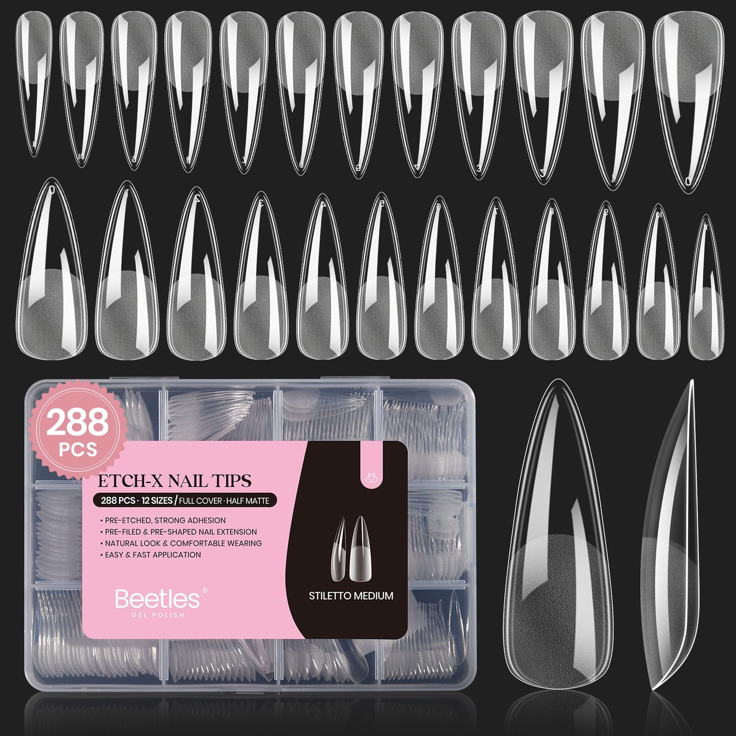 beetles Gel Polish 9 In 1 Gel Nail Glue for Clear Acrylic Nail Tips 2 Pcs 15ml Long Lasting Nail Gel Kit for False Nails Tips, Base Blooming Nail Gel, U V Light Required