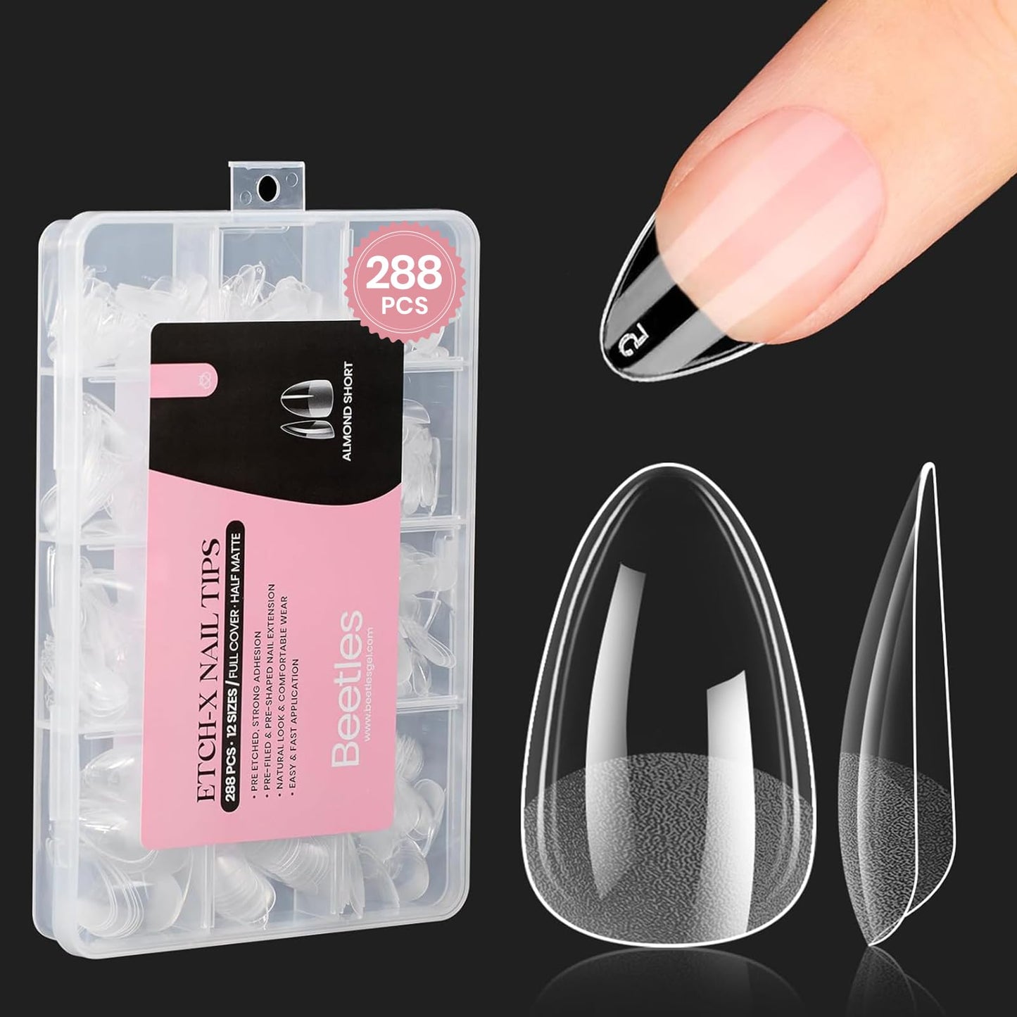 beetles Gel Polish 9 In 1 Gel Nail Glue for Clear Acrylic Nail Tips 2 Pcs 15ml Long Lasting Nail Gel Kit for False Nails Tips, Base Blooming Nail Gel, U V Light Required