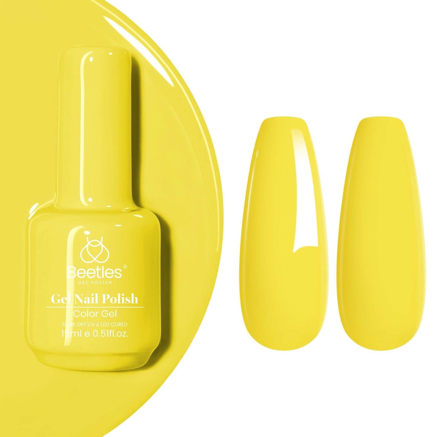 Beetles White Gel Nail Polish,15ml Summer Soak Off UV Gel Polish French Nail Art Manicure Salon DIY Design at Home Gift for Woman