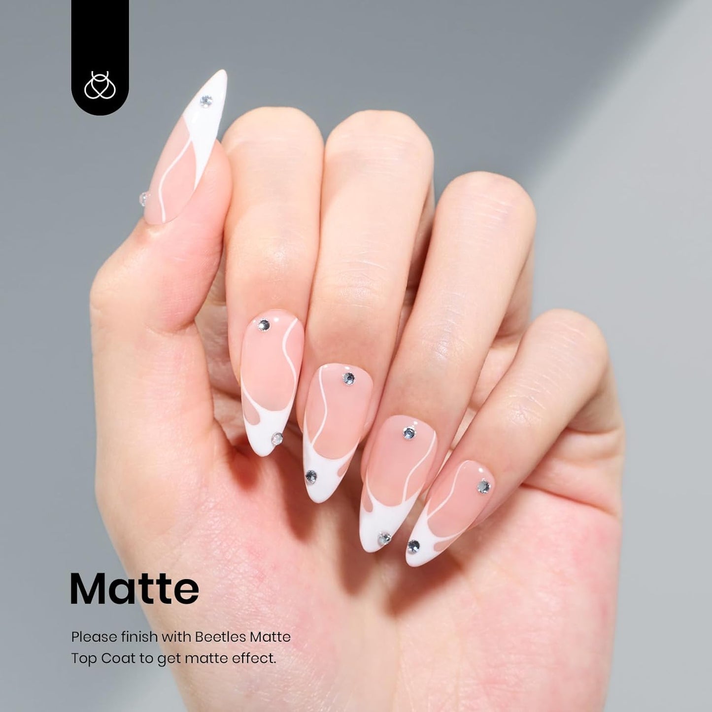 Beetles White Gel Nail Polish,15ml Summer Soak Off UV Gel Polish French Nail Art Manicure Salon DIY Design at Home Gift for Woman