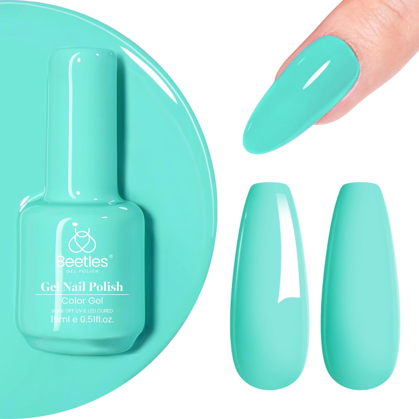 Beetles White Gel Nail Polish,15ml Summer Soak Off UV Gel Polish French Nail Art Manicure Salon DIY Design at Home Gift for Woman