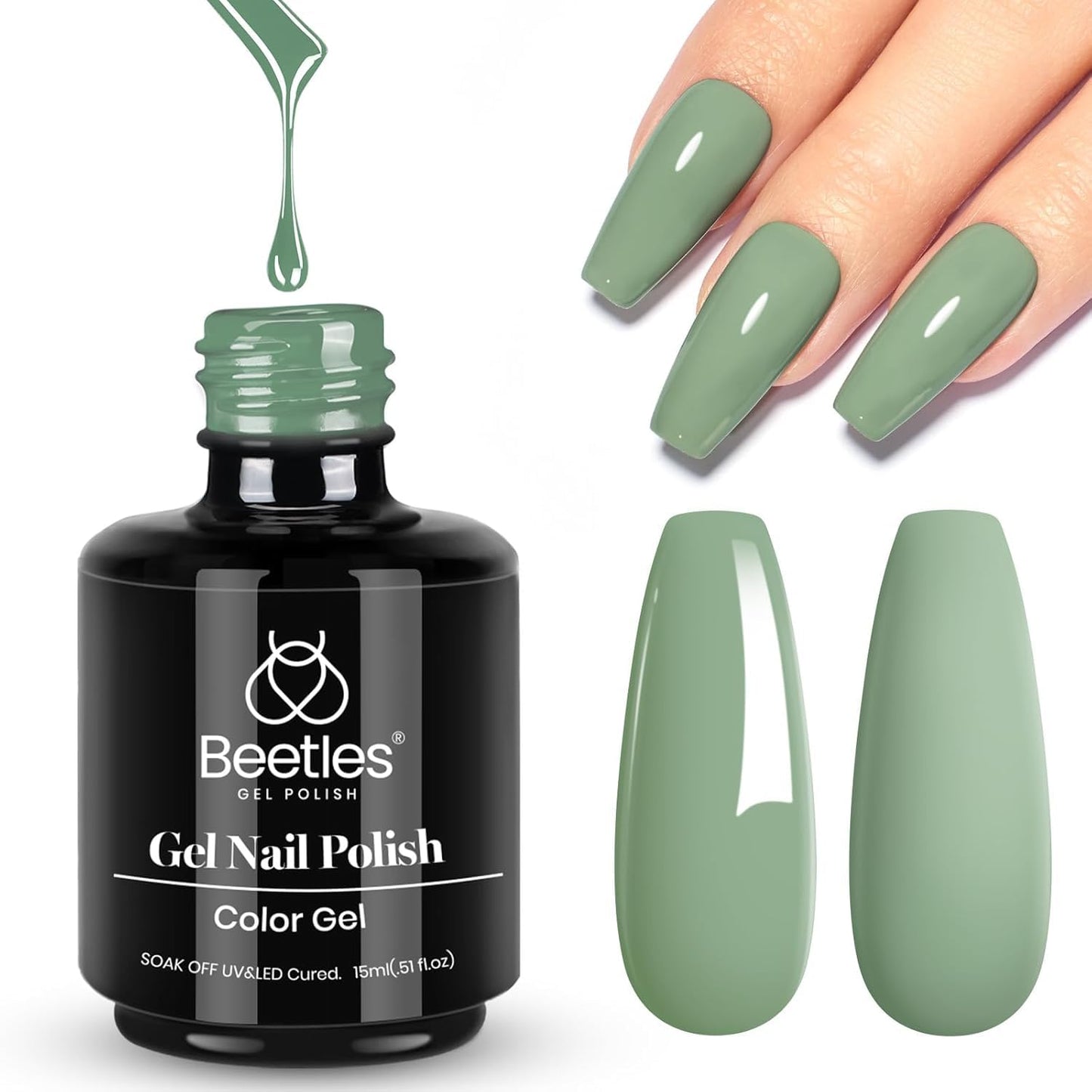 Beetles White Gel Nail Polish,15ml Summer Soak Off UV Gel Polish French Nail Art Manicure Salon DIY Design at Home Gift for Woman