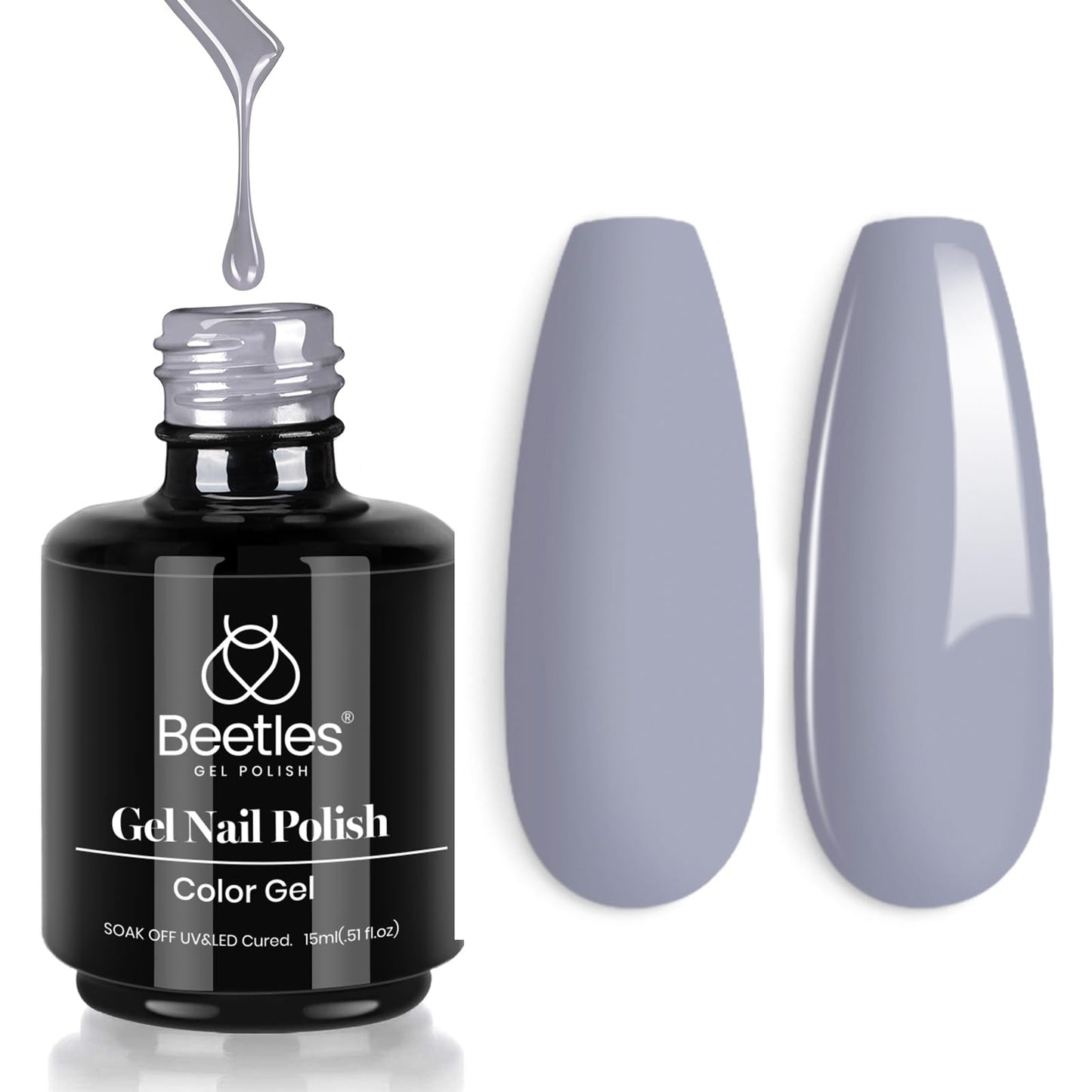 Beetles White Gel Nail Polish,15ml Summer Soak Off UV Gel Polish French Nail Art Manicure Salon DIY Design at Home Gift for Woman