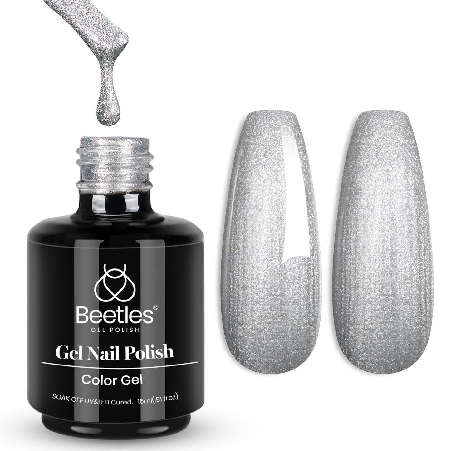 Beetles White Gel Nail Polish,15ml Summer Soak Off UV Gel Polish French Nail Art Manicure Salon DIY Design at Home Gift for Woman
