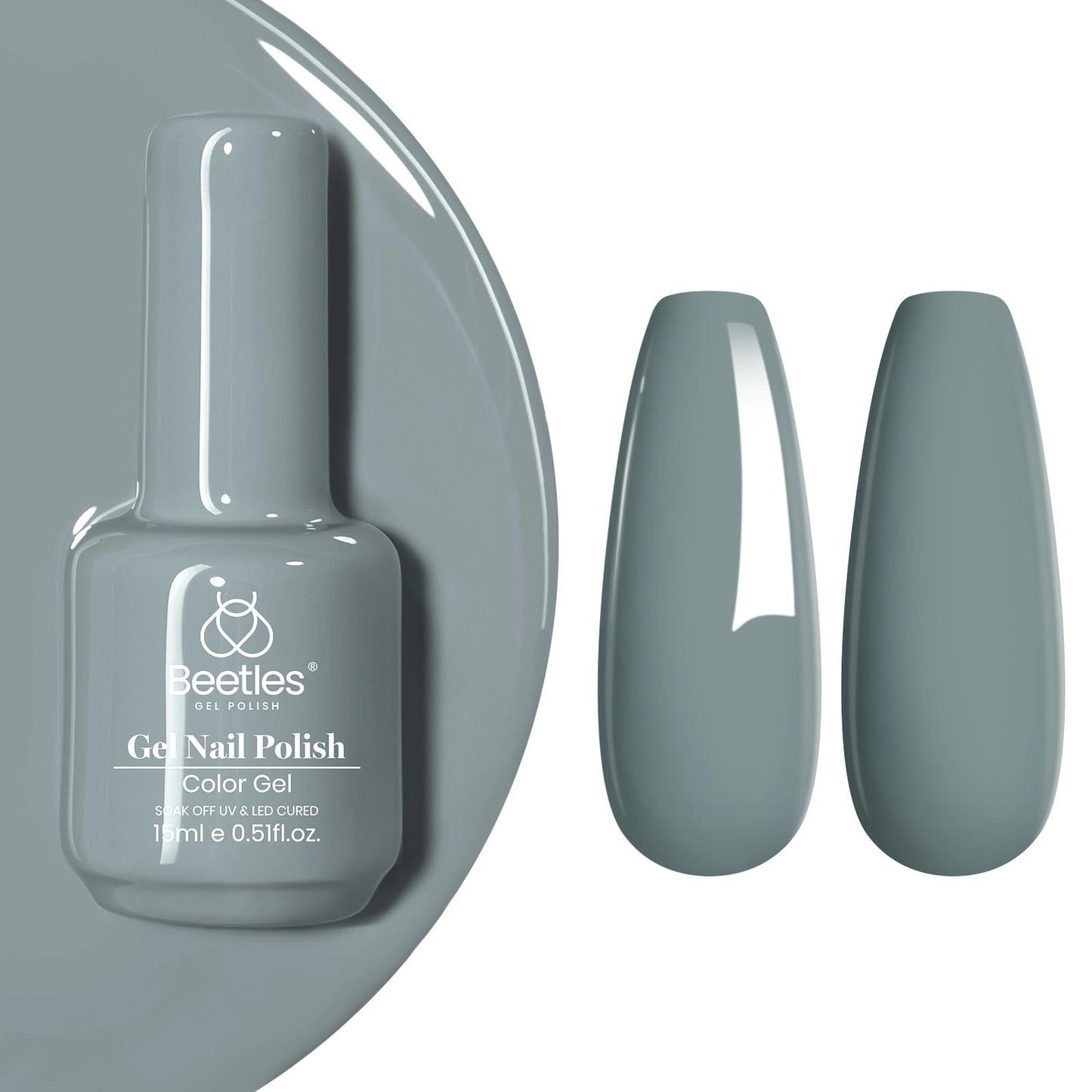Beetles White Gel Nail Polish,15ml Summer Soak Off UV Gel Polish French Nail Art Manicure Salon DIY Design at Home Gift for Woman