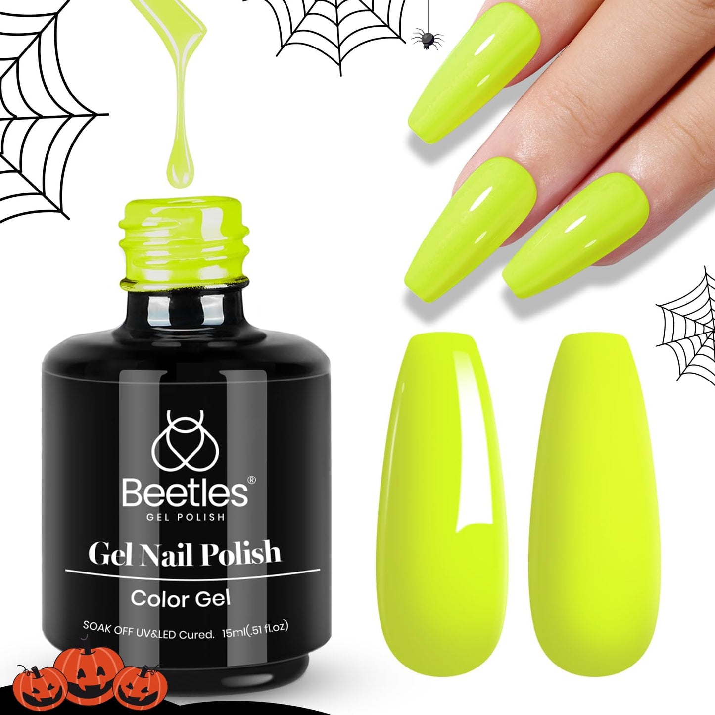 Beetles White Gel Nail Polish,15ml Summer Soak Off UV Gel Polish French Nail Art Manicure Salon DIY Design at Home Gift for Woman