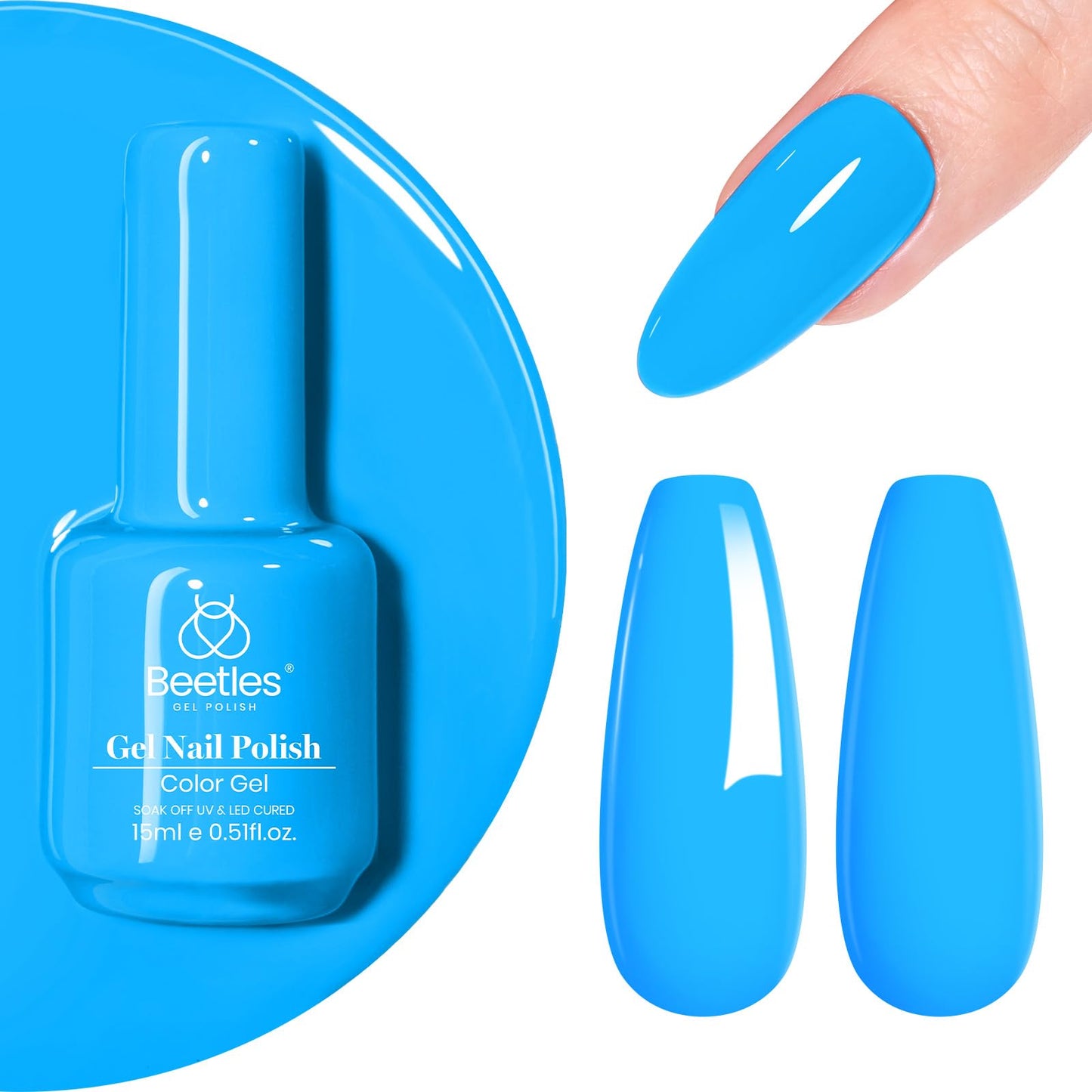 Beetles White Gel Nail Polish,15ml Summer Soak Off UV Gel Polish French Nail Art Manicure Salon DIY Design at Home Gift for Woman