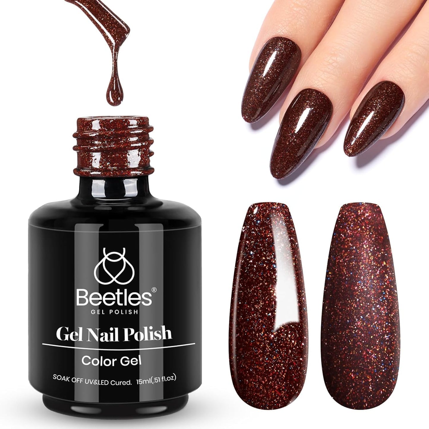 Beetles White Gel Nail Polish,15ml Summer Soak Off UV Gel Polish French Nail Art Manicure Salon DIY Design at Home Gift for Woman