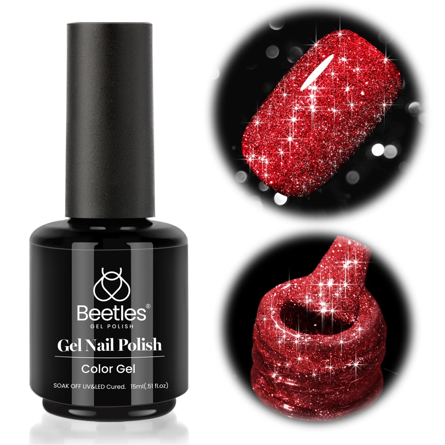 Beetles White Gel Nail Polish,15ml Summer Soak Off UV Gel Polish French Nail Art Manicure Salon DIY Design at Home Gift for Woman