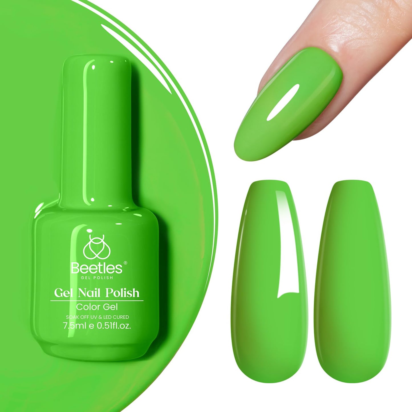 Beetles White Gel Nail Polish,15ml Summer Soak Off UV Gel Polish French Nail Art Manicure Salon DIY Design at Home Gift for Woman
