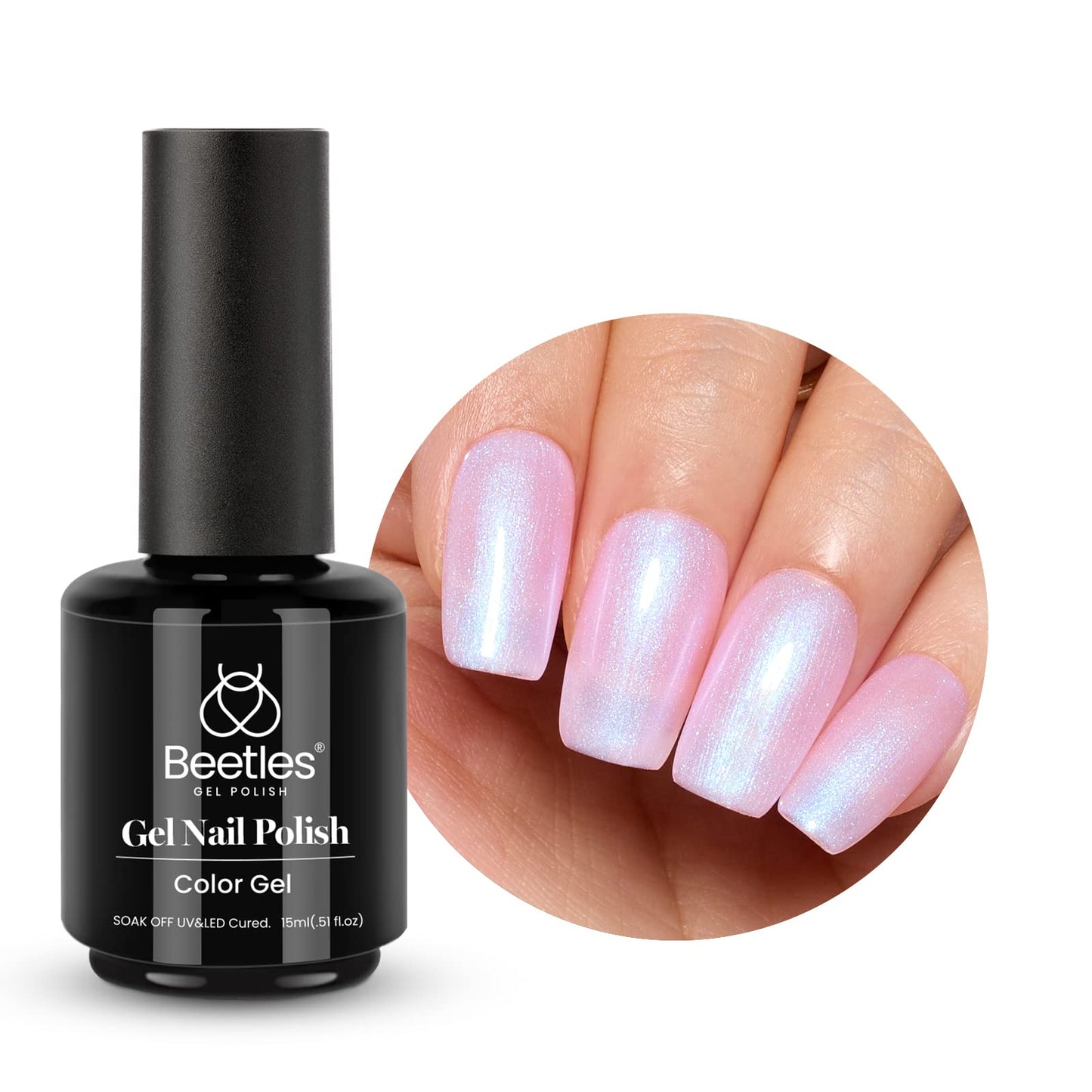 Beetles White Gel Nail Polish,15ml Summer Soak Off UV Gel Polish French Nail Art Manicure Salon DIY Design at Home Gift for Woman