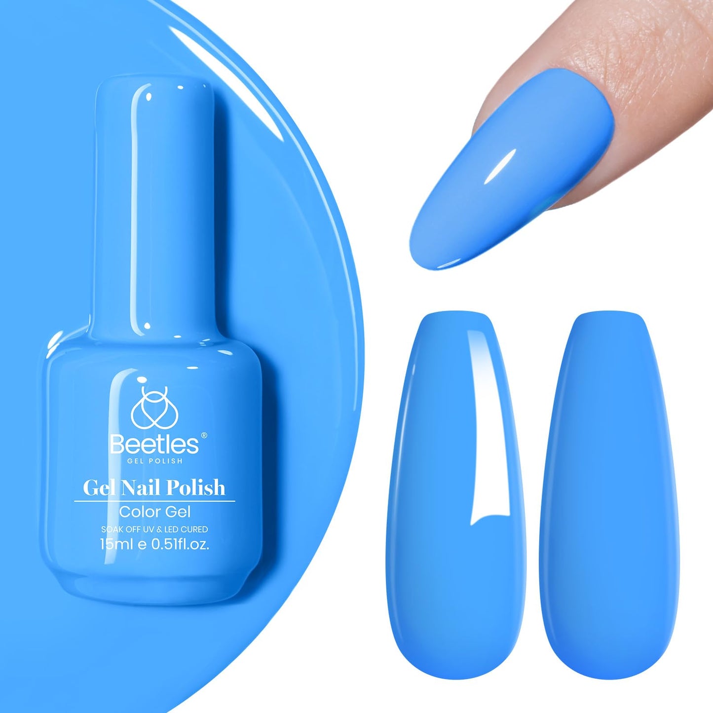 Beetles White Gel Nail Polish,15ml Summer Soak Off UV Gel Polish French Nail Art Manicure Salon DIY Design at Home Gift for Woman