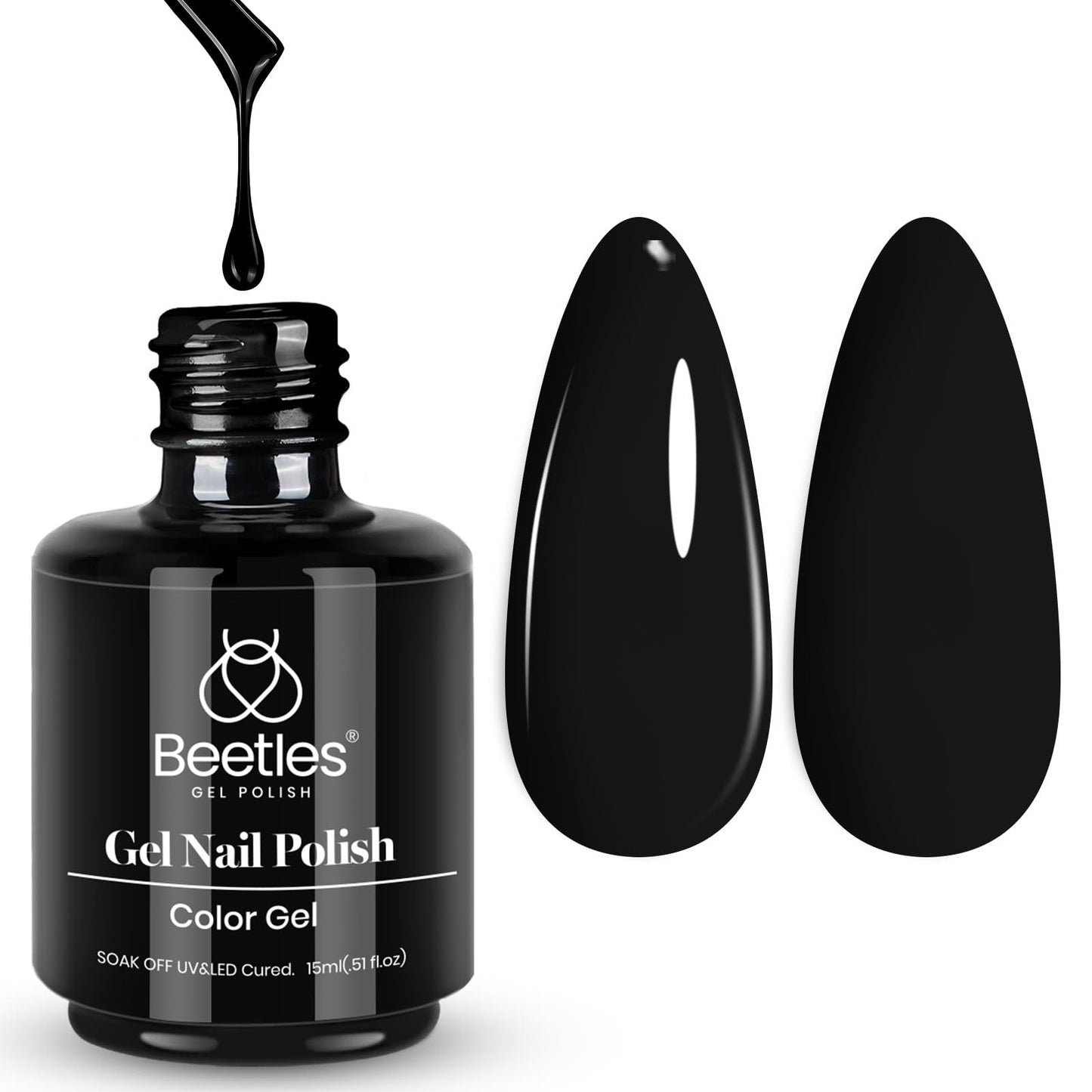 Beetles White Gel Nail Polish,15ml Summer Soak Off UV Gel Polish French Nail Art Manicure Salon DIY Design at Home Gift for Woman