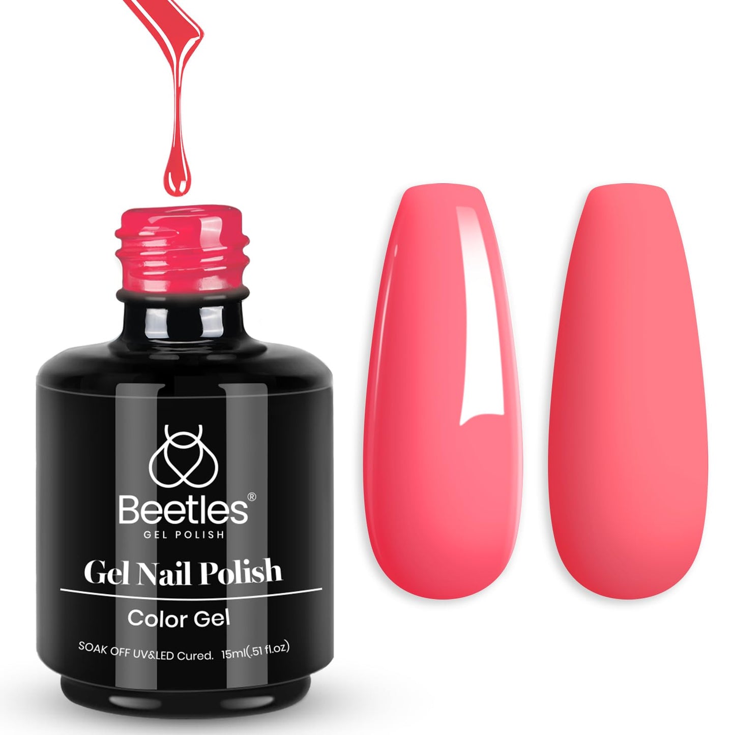 Beetles White Gel Nail Polish,15ml Summer Soak Off UV Gel Polish French Nail Art Manicure Salon DIY Design at Home Gift for Woman