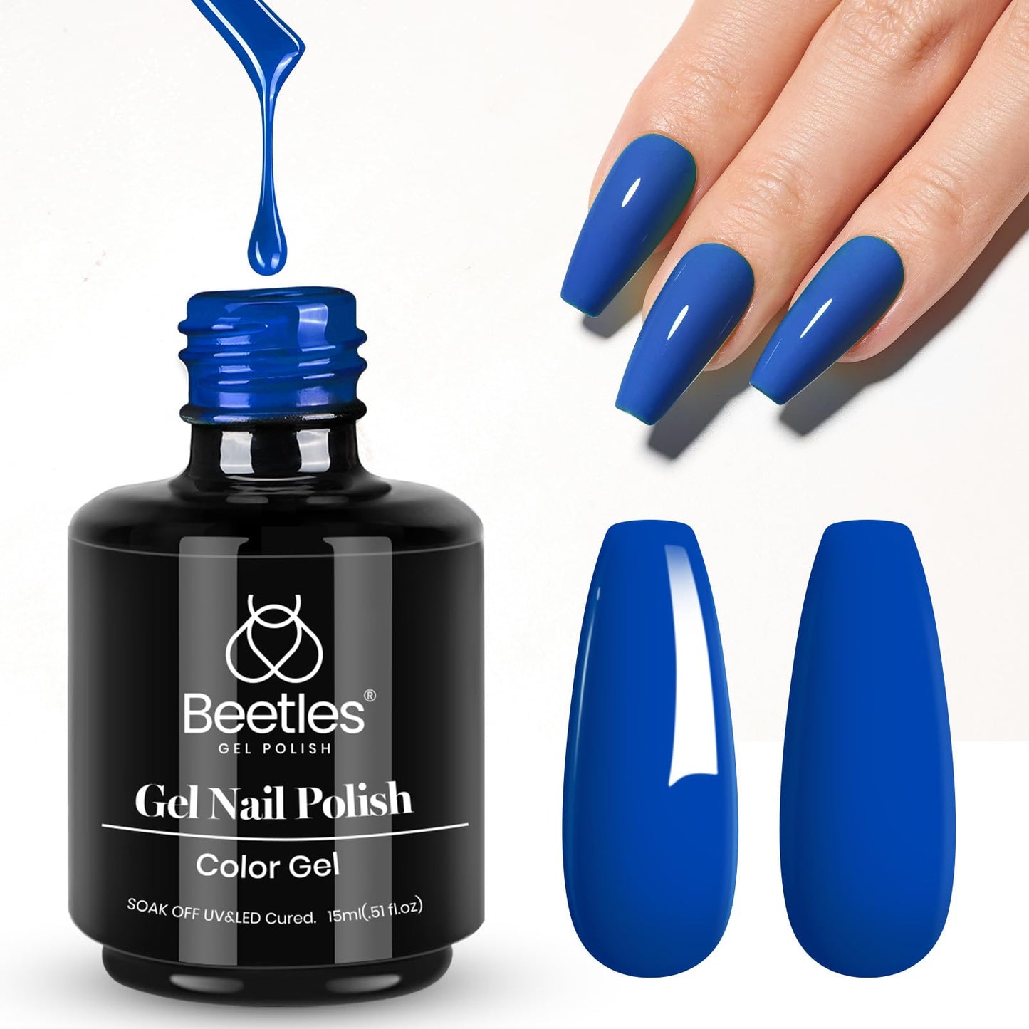 Beetles White Gel Nail Polish,15ml Summer Soak Off UV Gel Polish French Nail Art Manicure Salon DIY Design at Home Gift for Woman