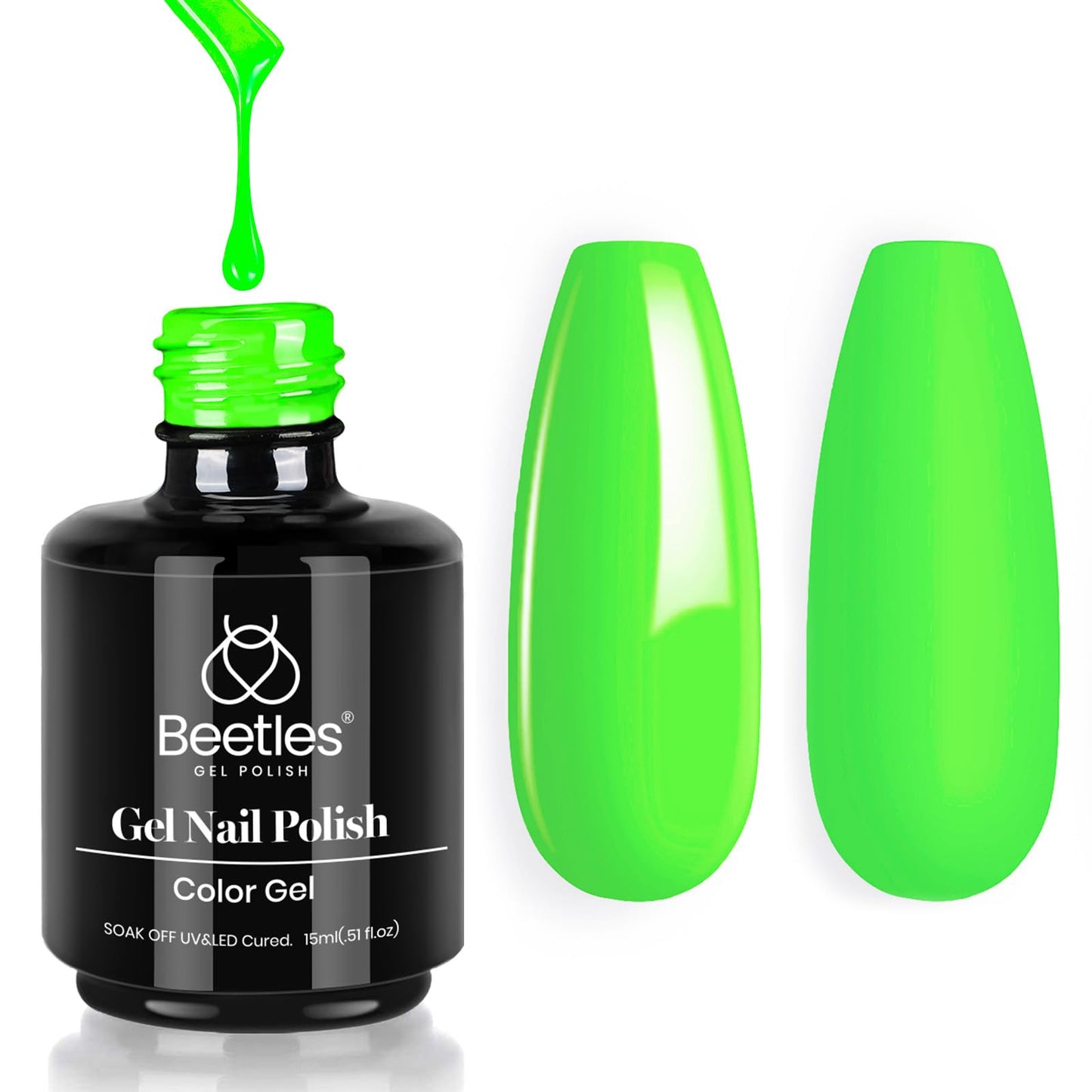 Beetles White Gel Nail Polish,15ml Summer Soak Off UV Gel Polish French Nail Art Manicure Salon DIY Design at Home Gift for Woman