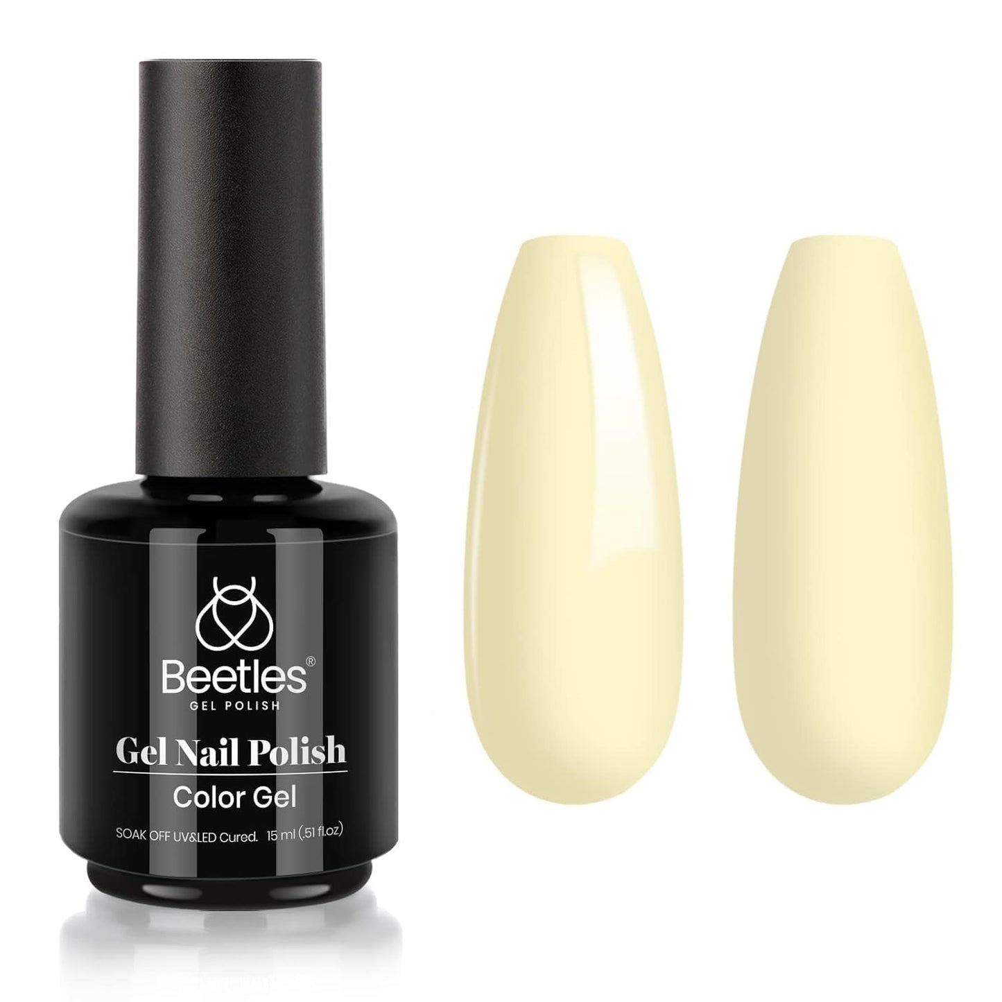 Beetles White Gel Nail Polish,15ml Summer Soak Off UV Gel Polish French Nail Art Manicure Salon DIY Design at Home Gift for Woman