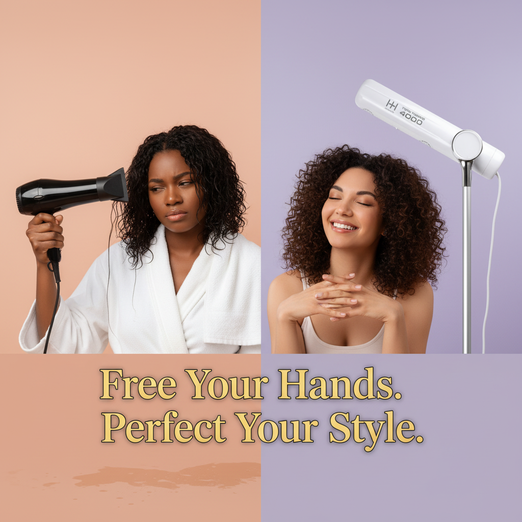 Hot & Hotter Twin Turbo 4000 Adjustable Handsfree Stand Dryer, 1 Count, White Annie International, Inc.