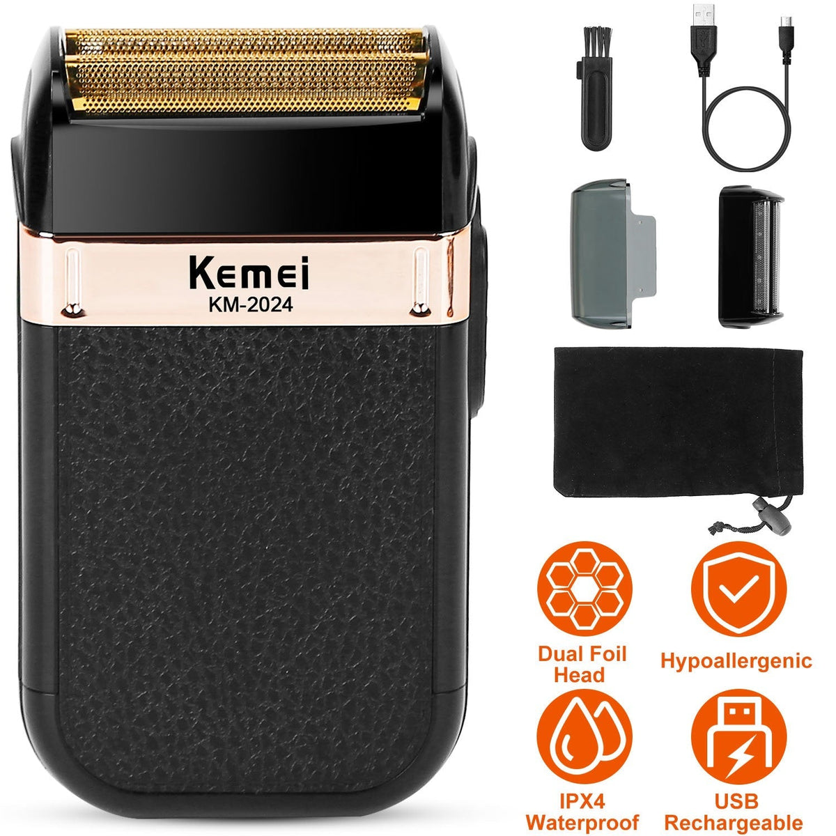 Men Electric Razor Shaver Rechargeable Cordless Beard Trimmer Dry Wet Grooming Kit Hair Clipper GBruno Store