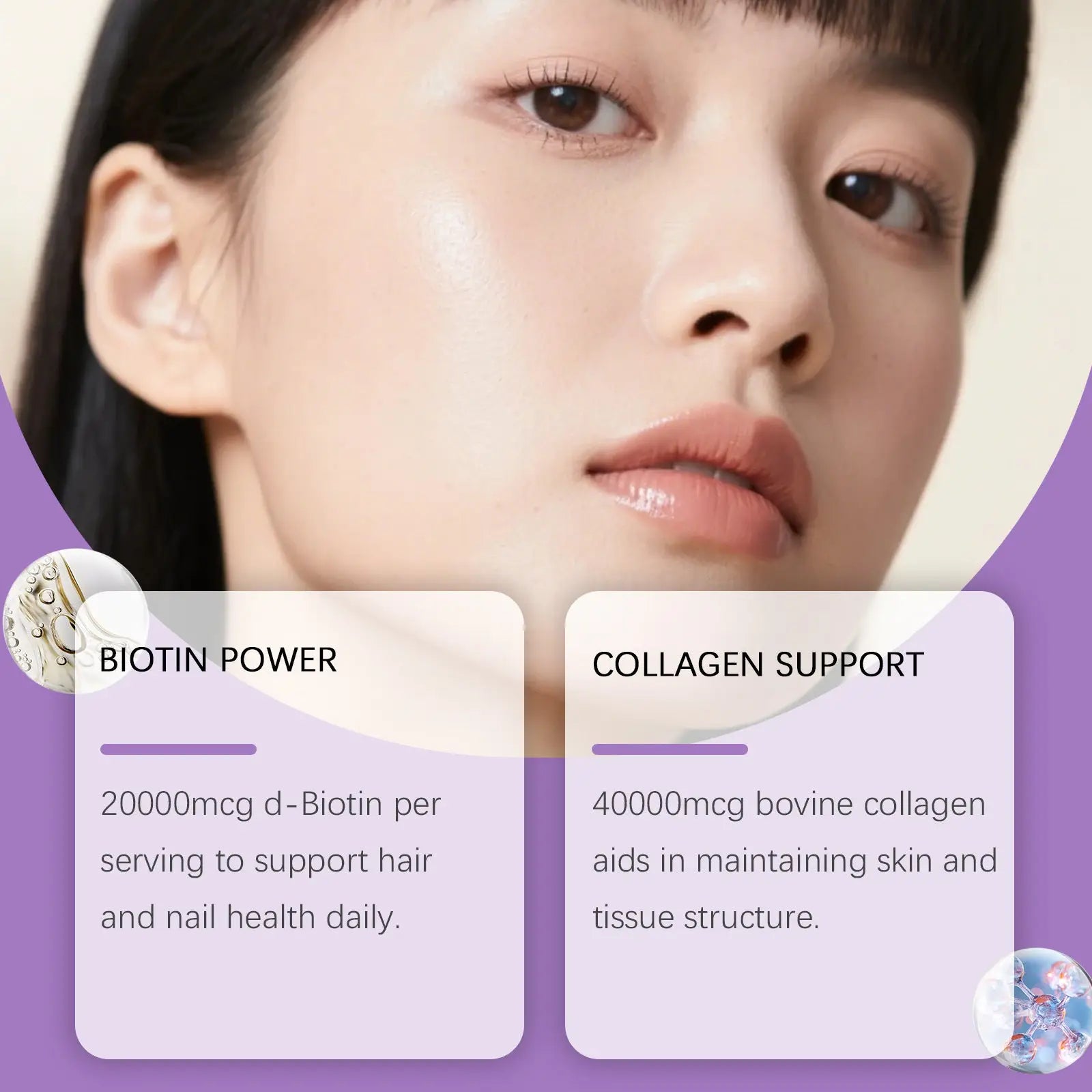 Biotin Collagen Hair Drops Raspberry Liquid Vitamin ARBA Global