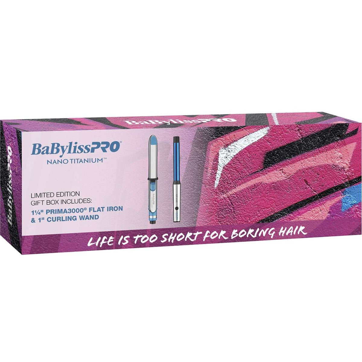 Babyliss Nt Limited Edition Gift Box 1 14 Inch Prima 3000 Flat Iron  1Inch Curling Wand My Beauty Site Pro