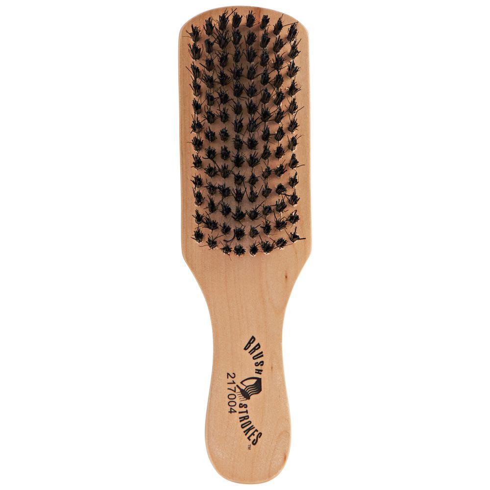 Brush Strokes Wood Club Firming and Smoothing Boar Bristle Beard Brush Blacklabel Beard Company