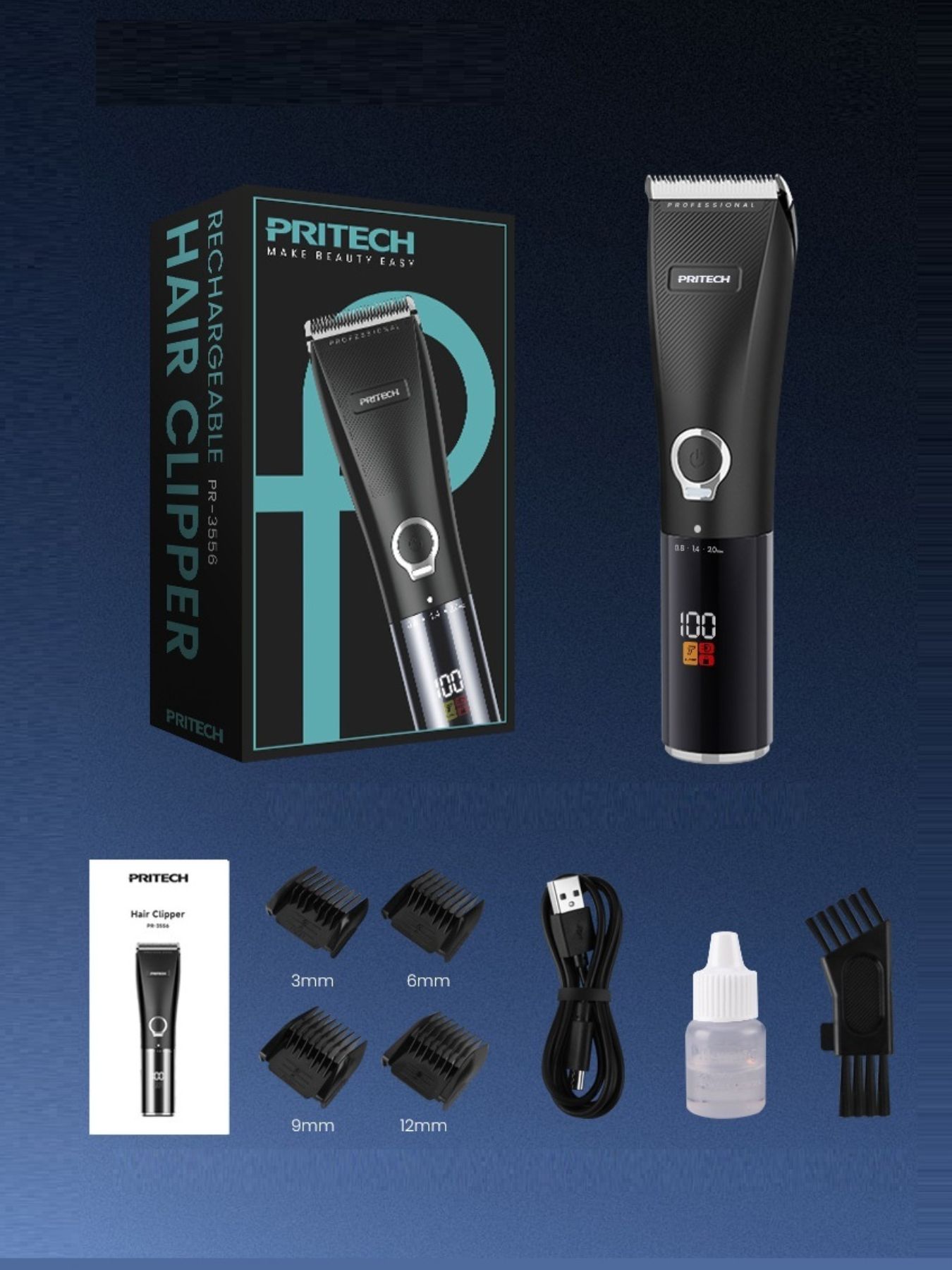 Rechargeable Hair Clipper Unique Oils