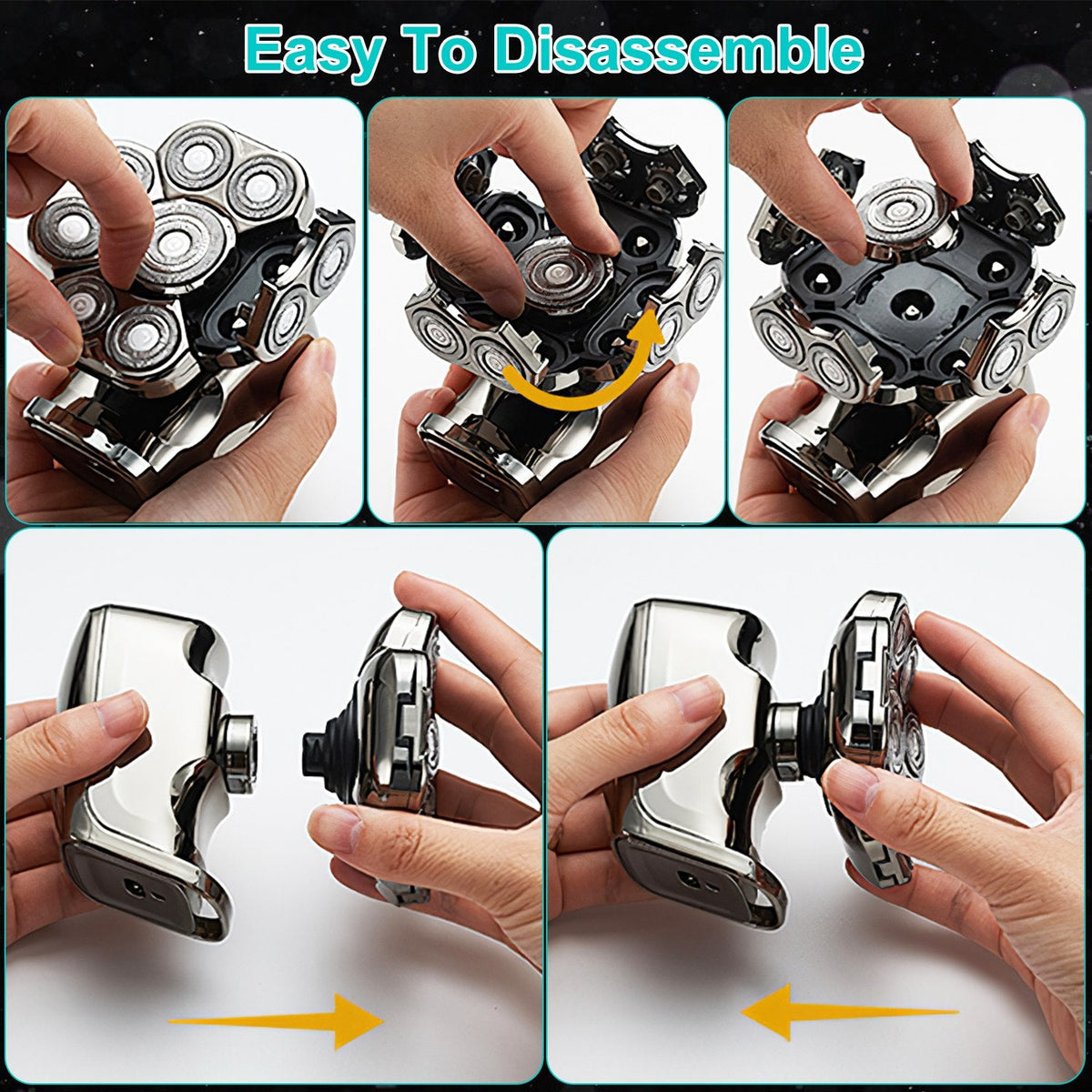 6-in-1 Electric Head Shaver for Men Gamba Beauty