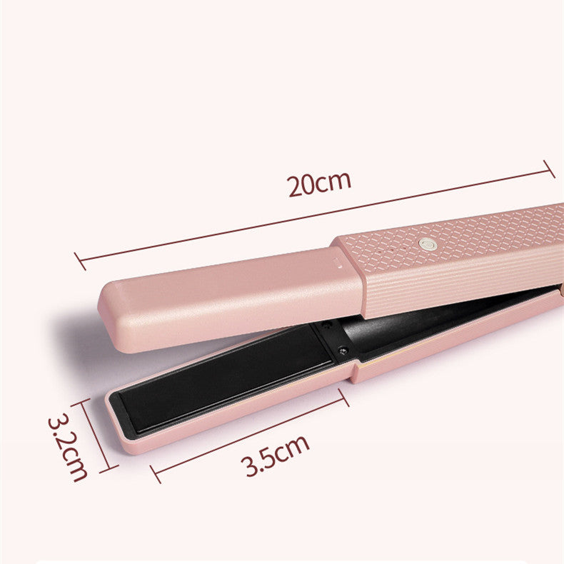 Hair Straightener Cordless Usb Hair Straightener Mini Ceramics Hair Curler 3 Constant Temperature Portable Flat Iron For Travel Noventix