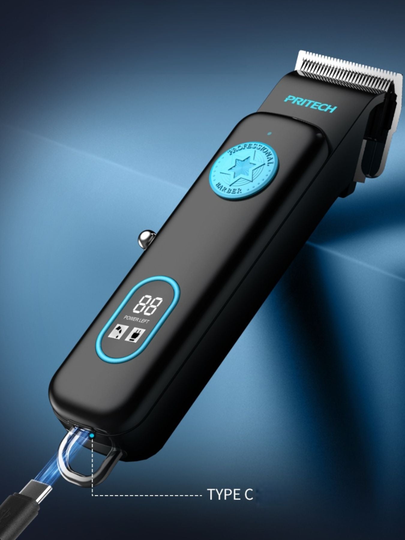 Cordless Hair Clipper with LED Display Unique Oils