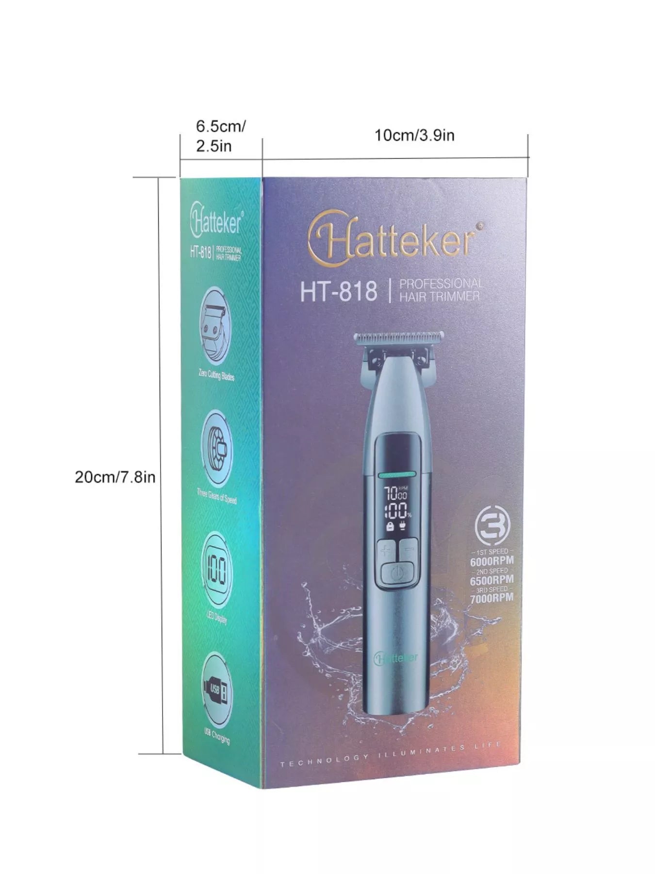 Cordless Hair Clipper with LED Display Unique Oils