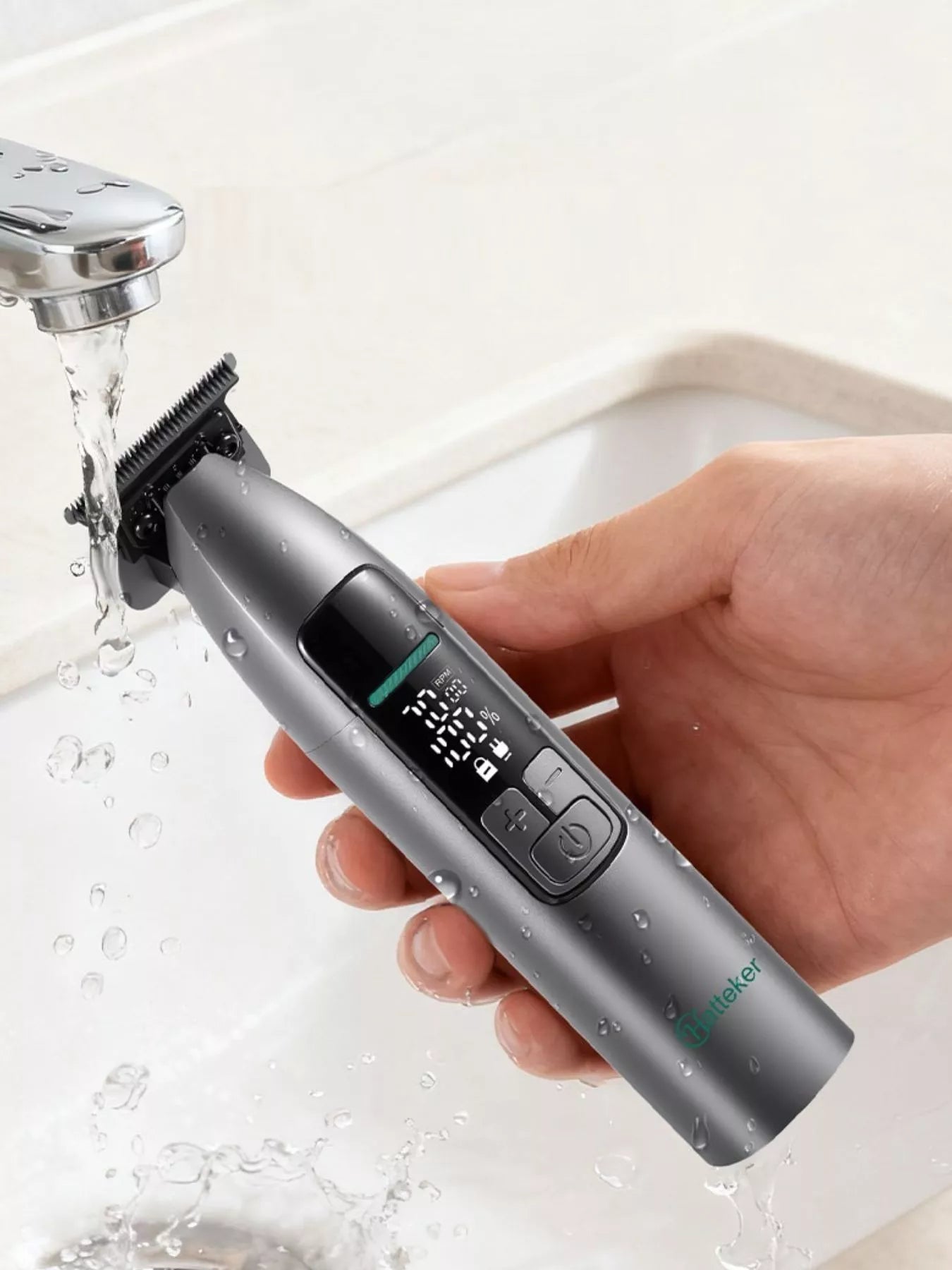 Cordless Hair Clipper with LED Display Unique Oils