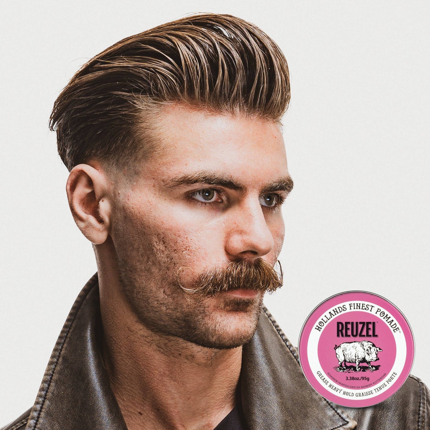 Reuzel Pink Pomade Grease Oil Based Medium Shine Strong Hold The Grease Shop