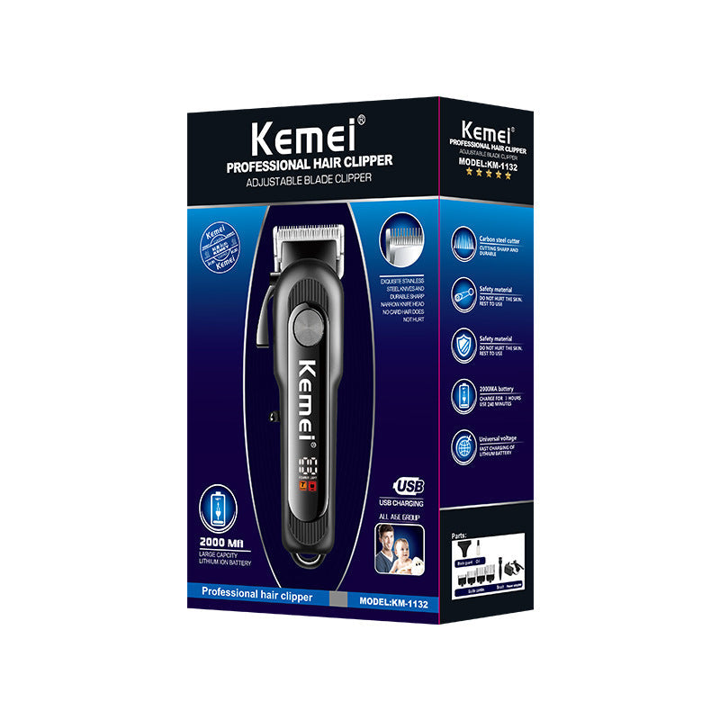Adjustable High Power USB Fast Charge LCD LCD Display Hair Clipper FLIPSTYLEZLLC