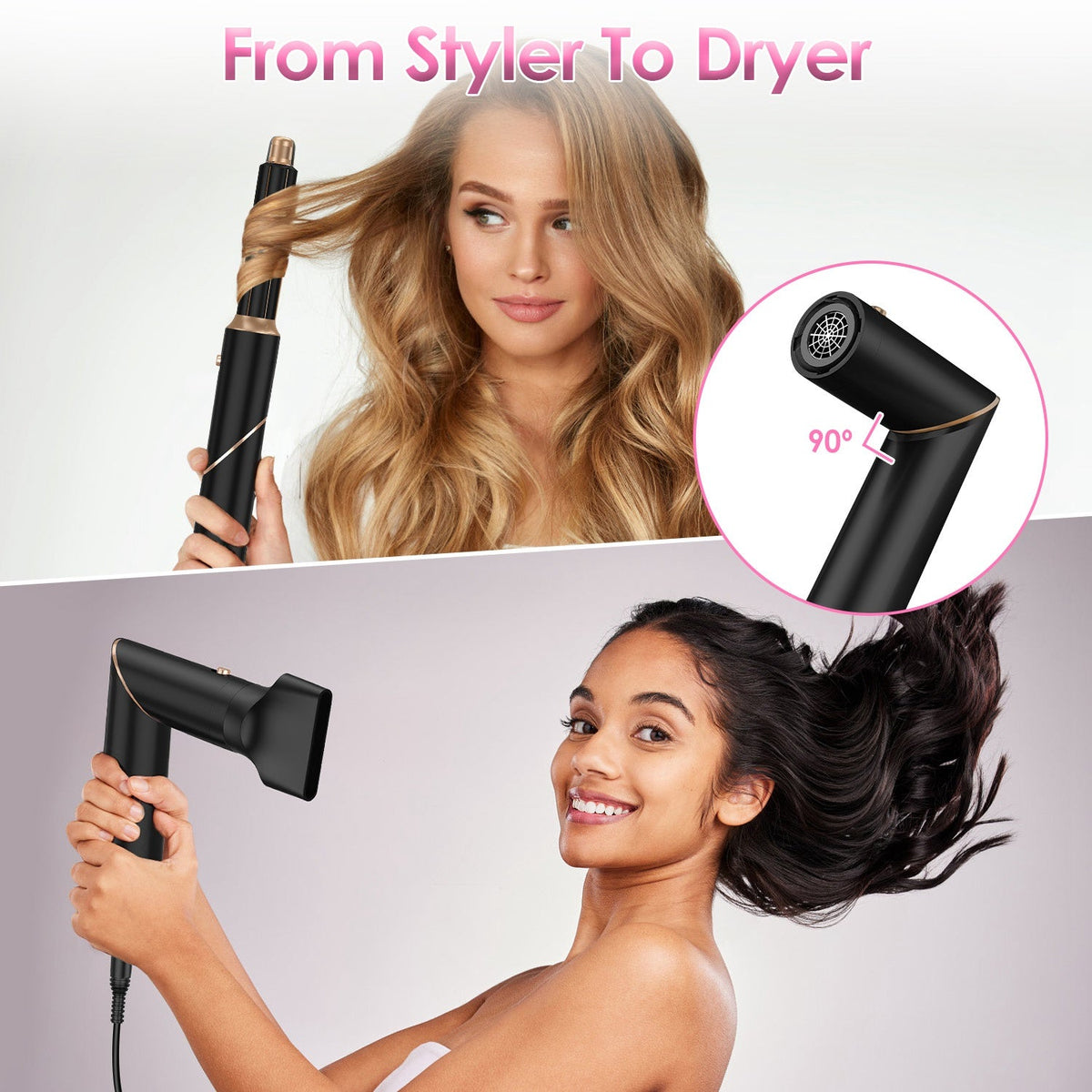 5-in-1 Hot Air Styler Brush Set Gamba Beauty