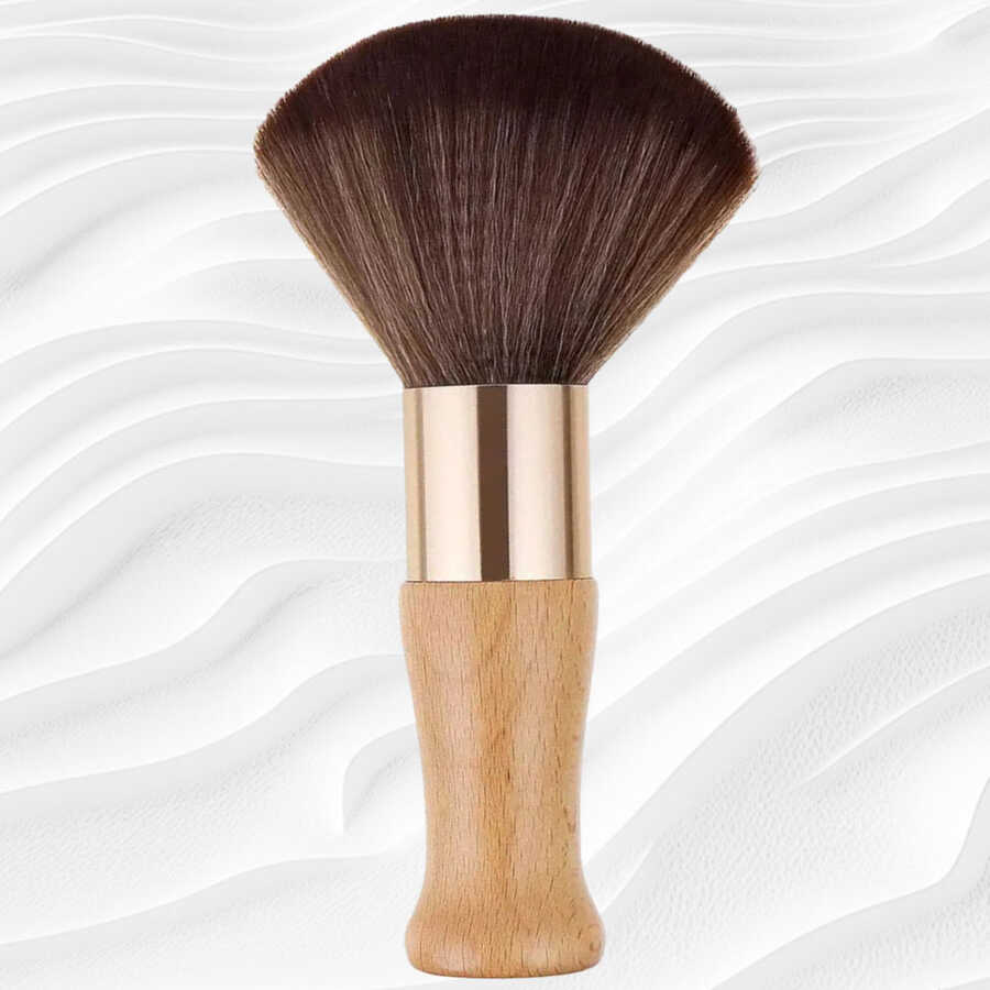 Claris Wood Neck Duster Brush for Hair Styling 234 Beauty Care Bag