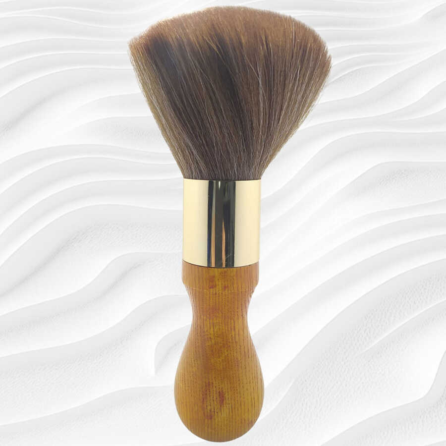 Claris Wooden Neck Brush Long Handle C-20243 for Barbers Beauty Care Bag
