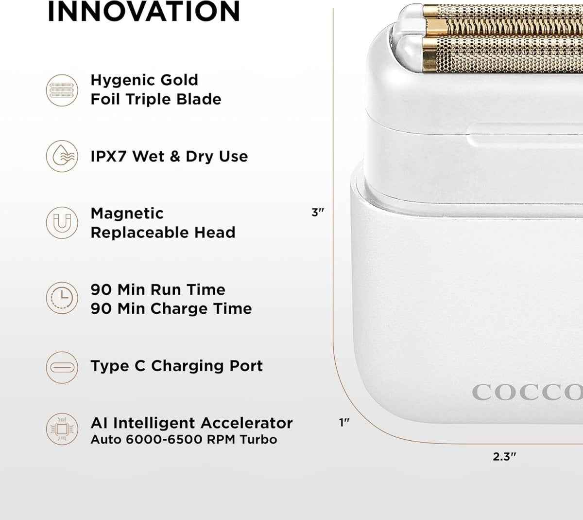 Cocco IMPACTO Micro Wet - Dry Shaver Certified Clippers