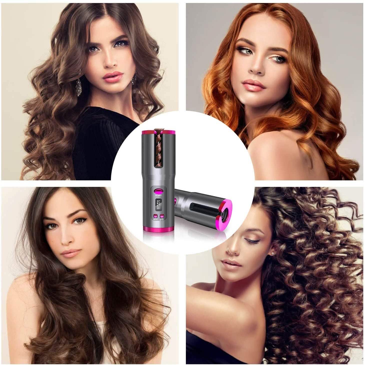 Cordless Automatic Portable Ceramic Barrel Hair Curler DailySale