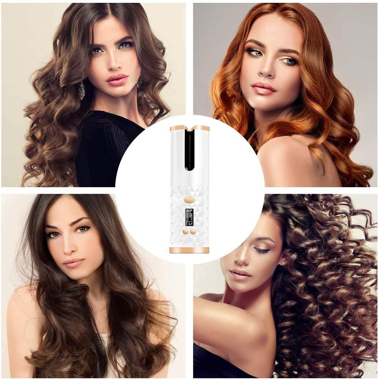 Cordless Automatic Portable Ceramic Barrel Hair Curler DailySale
