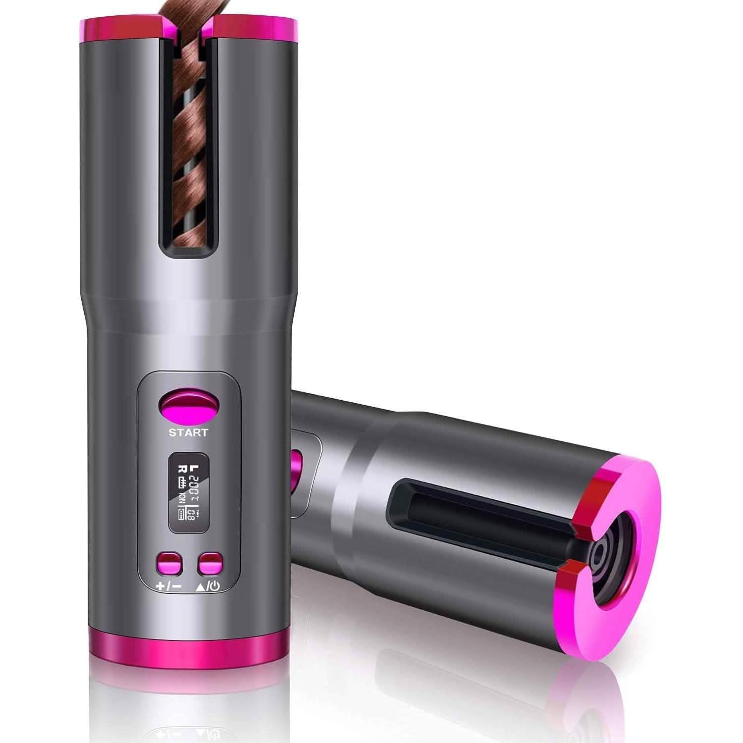 Cordless Automatic Portable Ceramic Barrel Hair Curler DailySale