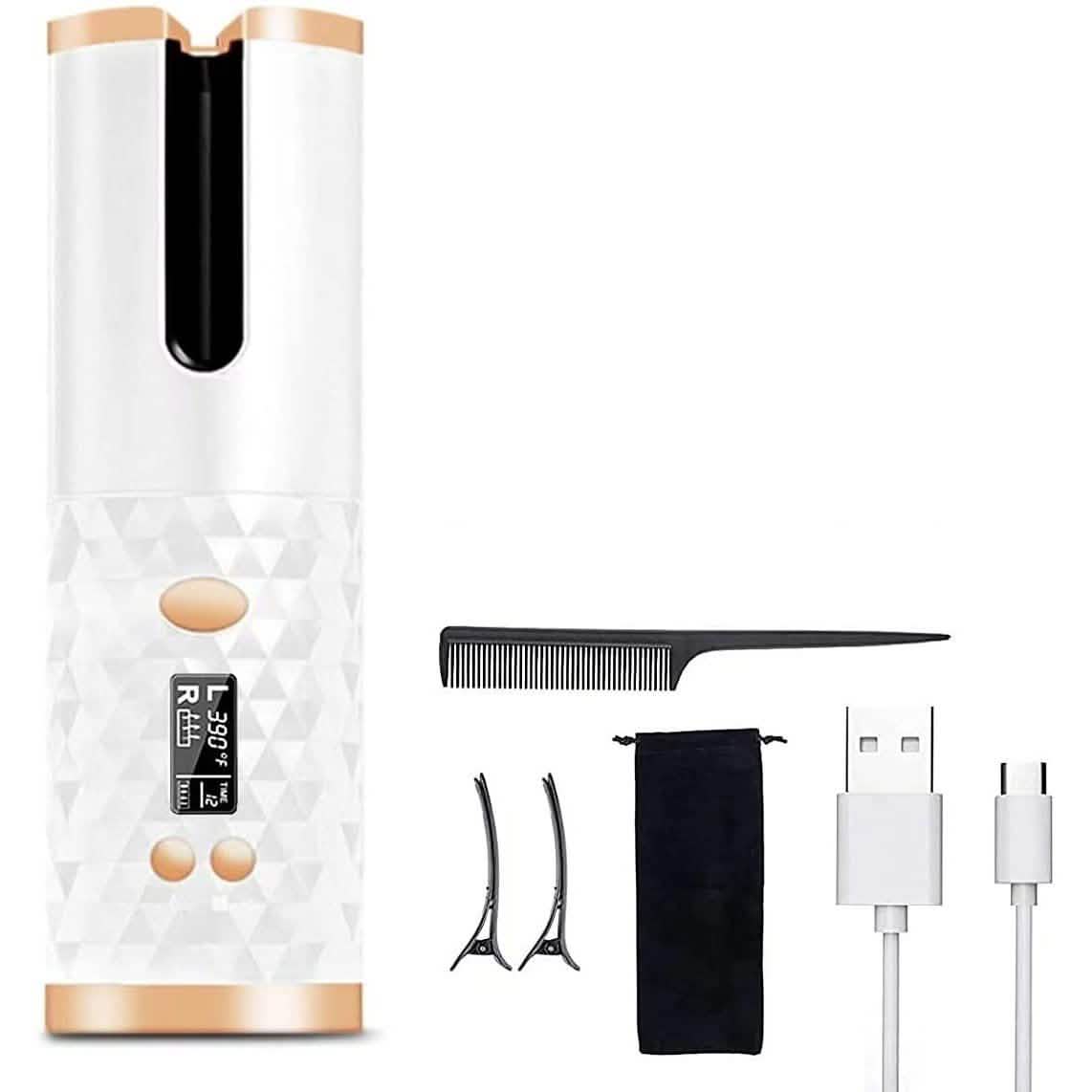Cordless Automatic Portable Ceramic Barrel Hair Curler DailySale