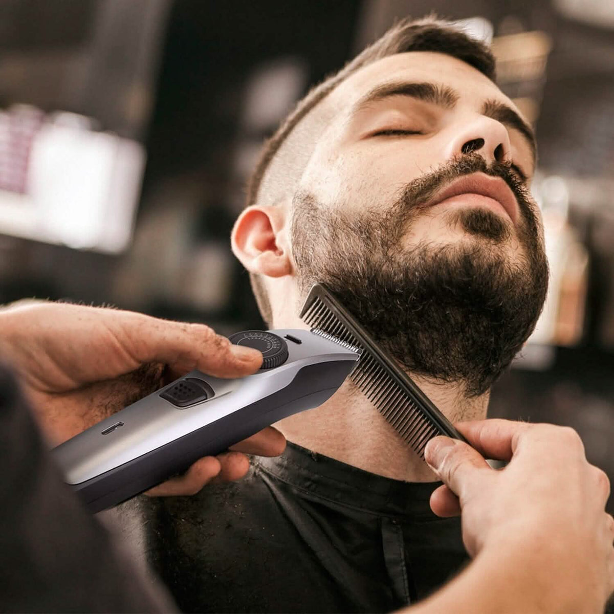 Cordless Beard Trimmer USB Rechargeable Beard Grooming Kit EasyOptionXY