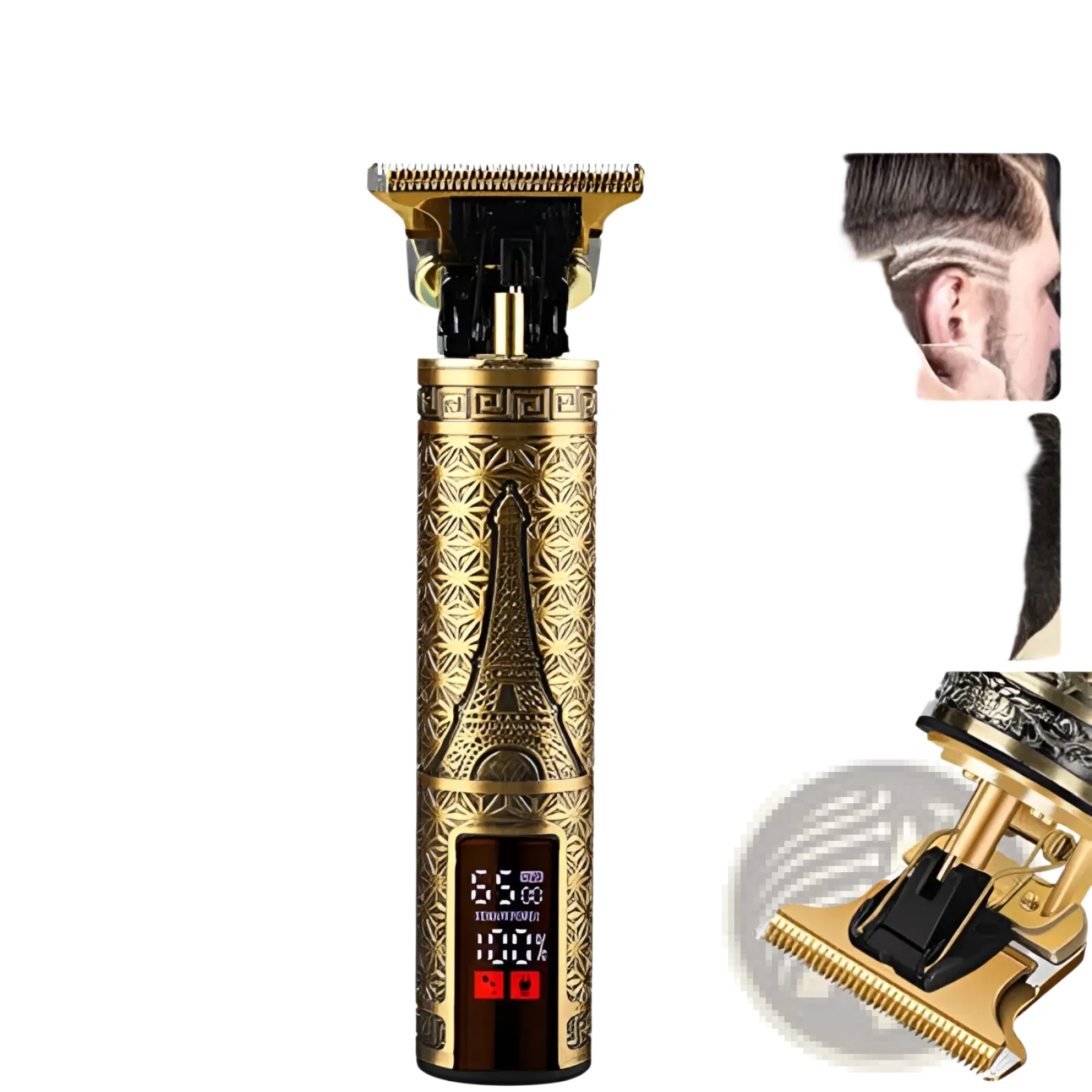 Cordless Hair Clippers Professional Gold Barber Trimmer ARBA Global