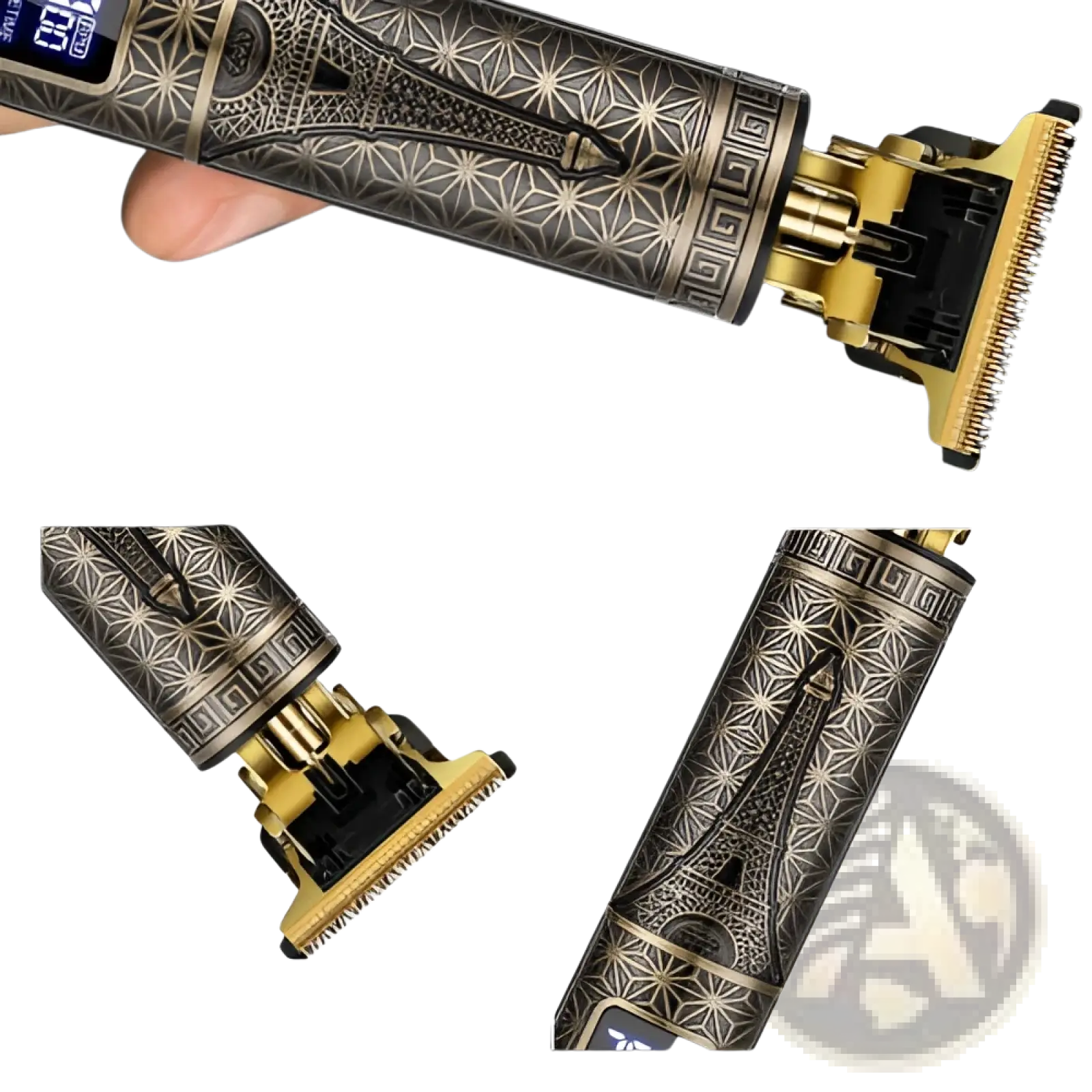 Cordless Hair Clippers Professional Gold Barber Trimmer ARBA Global