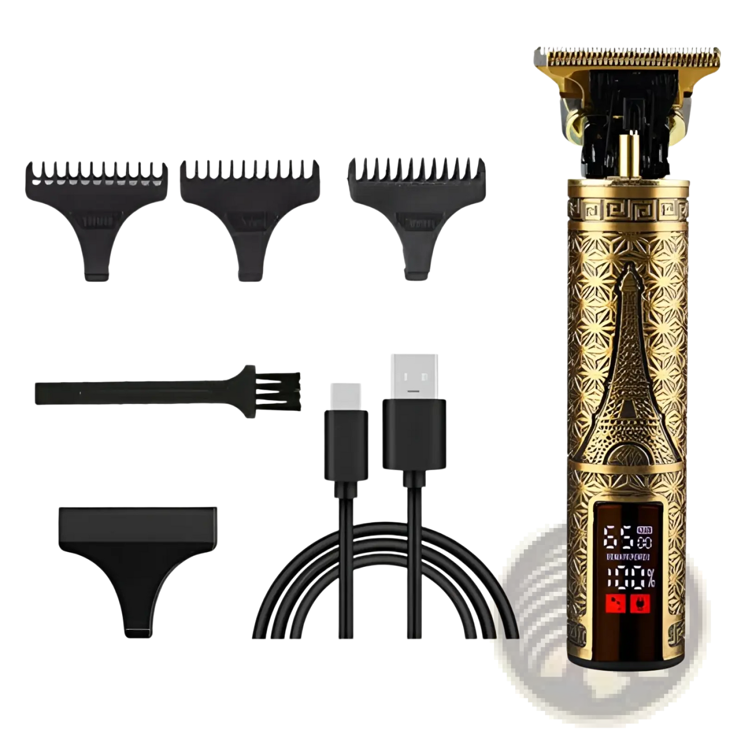 Cordless Hair Clippers Professional Gold Barber Trimmer ARBA Global