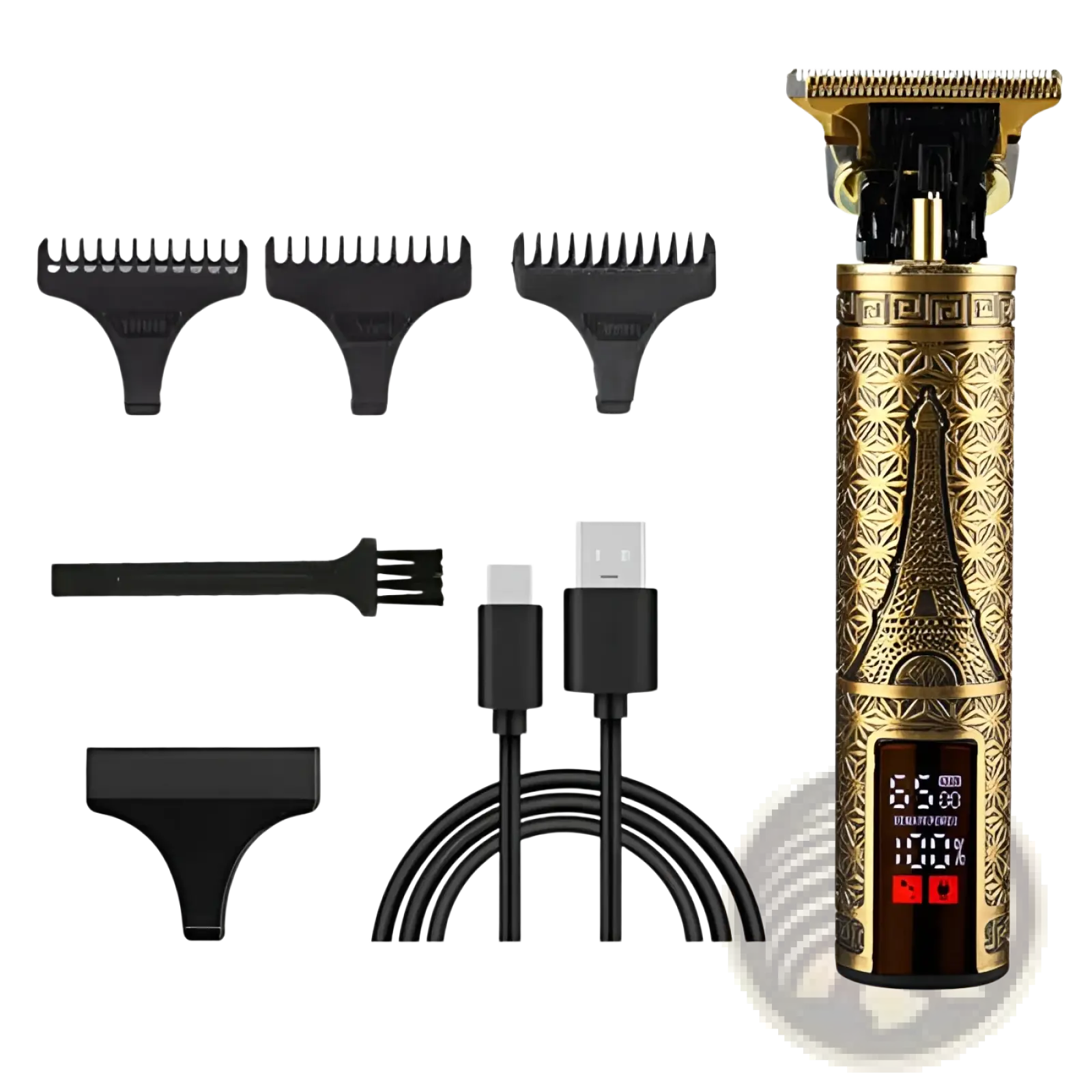 Cordless Hair Clippers Professional Gold Barber Trimmer ARBA Global