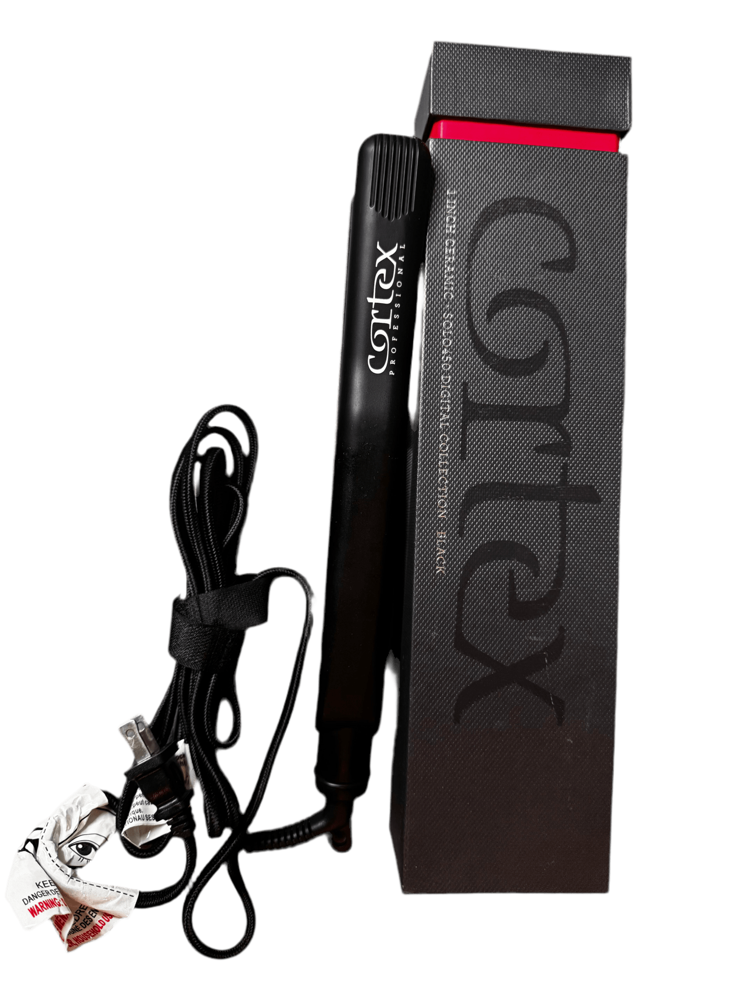 Cortex Solo Ceramic Flat Iron, 1-Inch, Black VIP Extensions