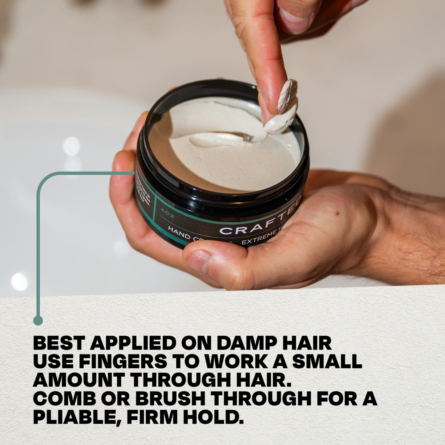TheSalonGuy CRAFTED Extreme Hold Matte Hair Paste – Maximum Control with a Matte Finish – 4oz